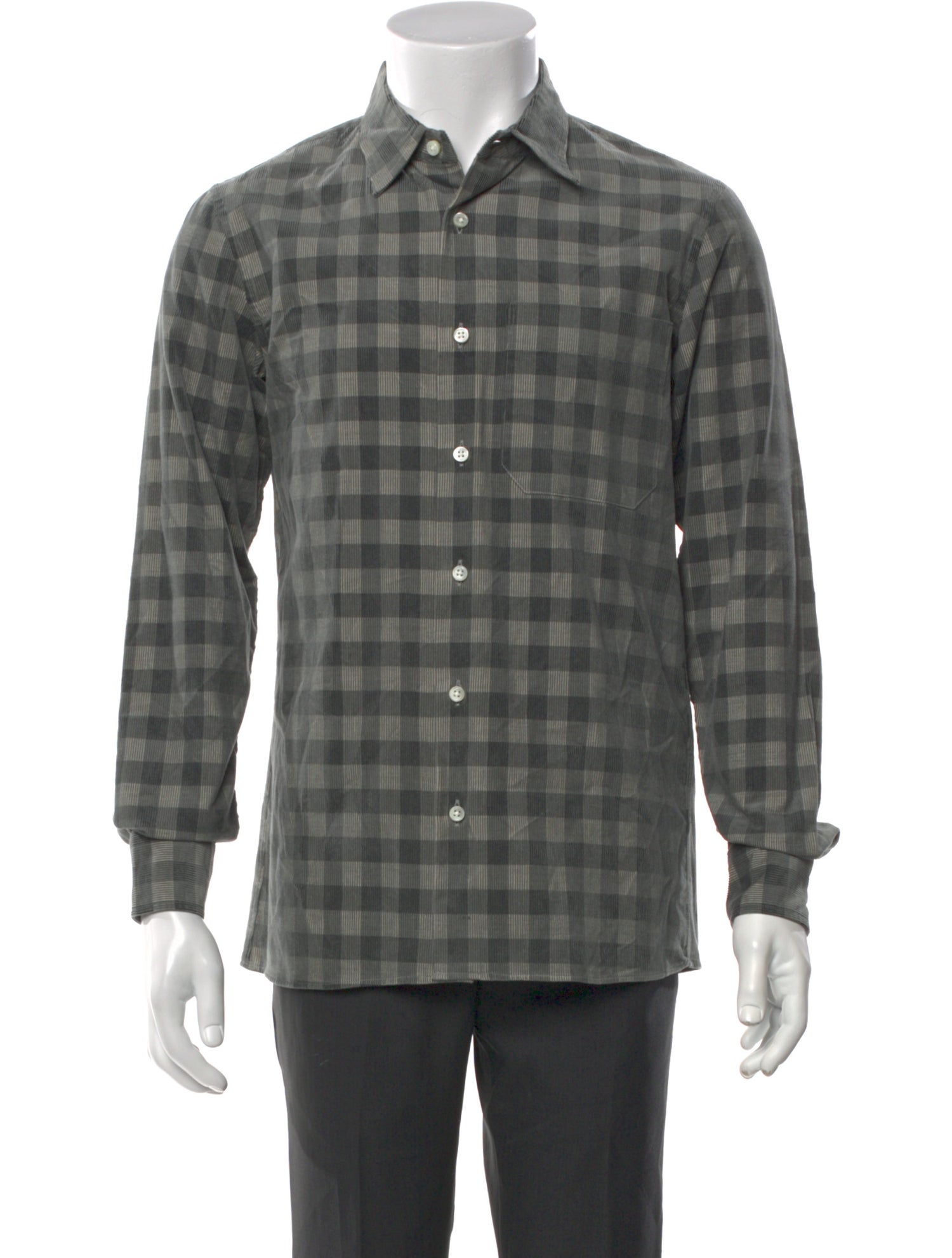 Nom de Guerre Plaid Print Long Sleeve Shirt