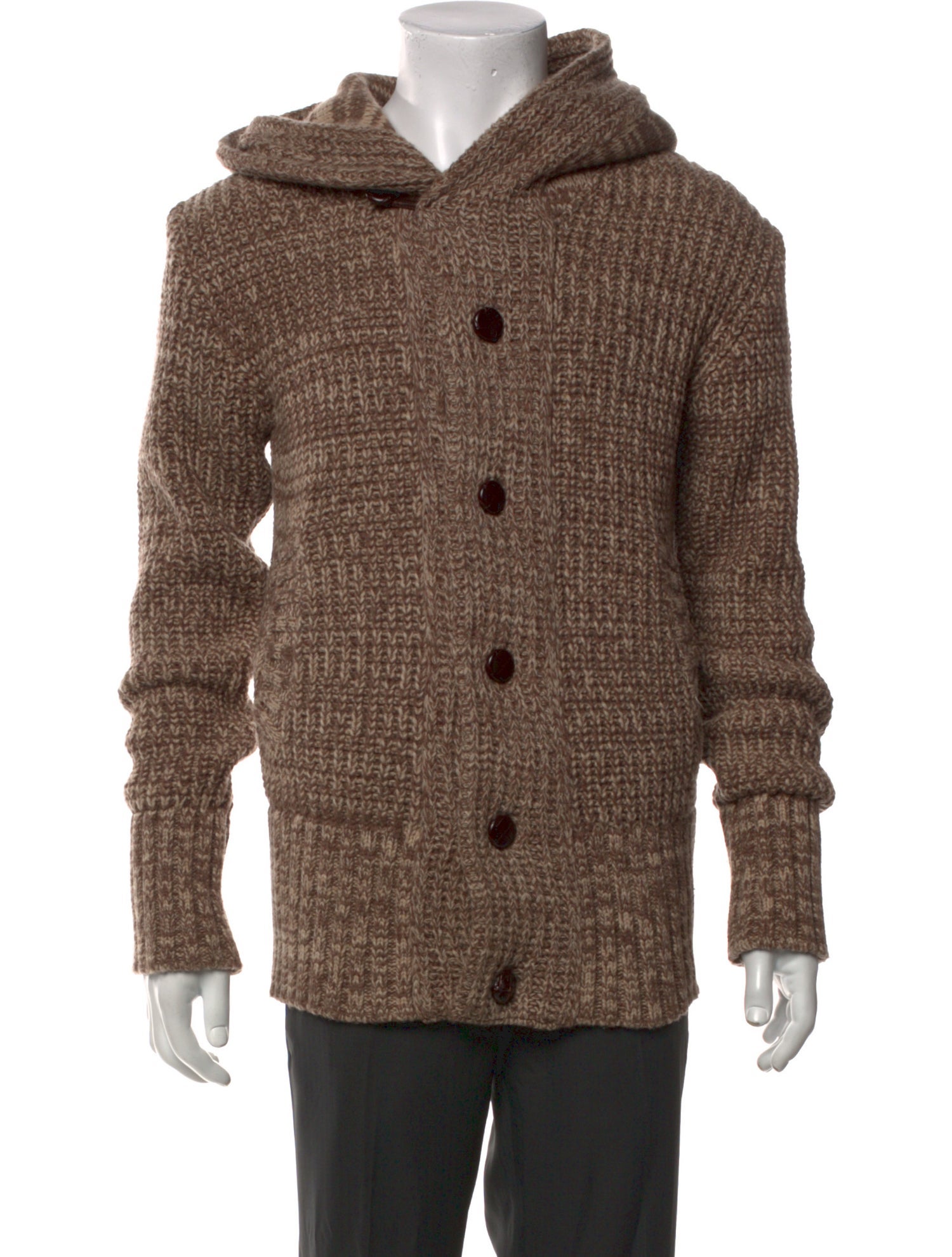 Nom de Guerre Wool Crew Neck Cardigan