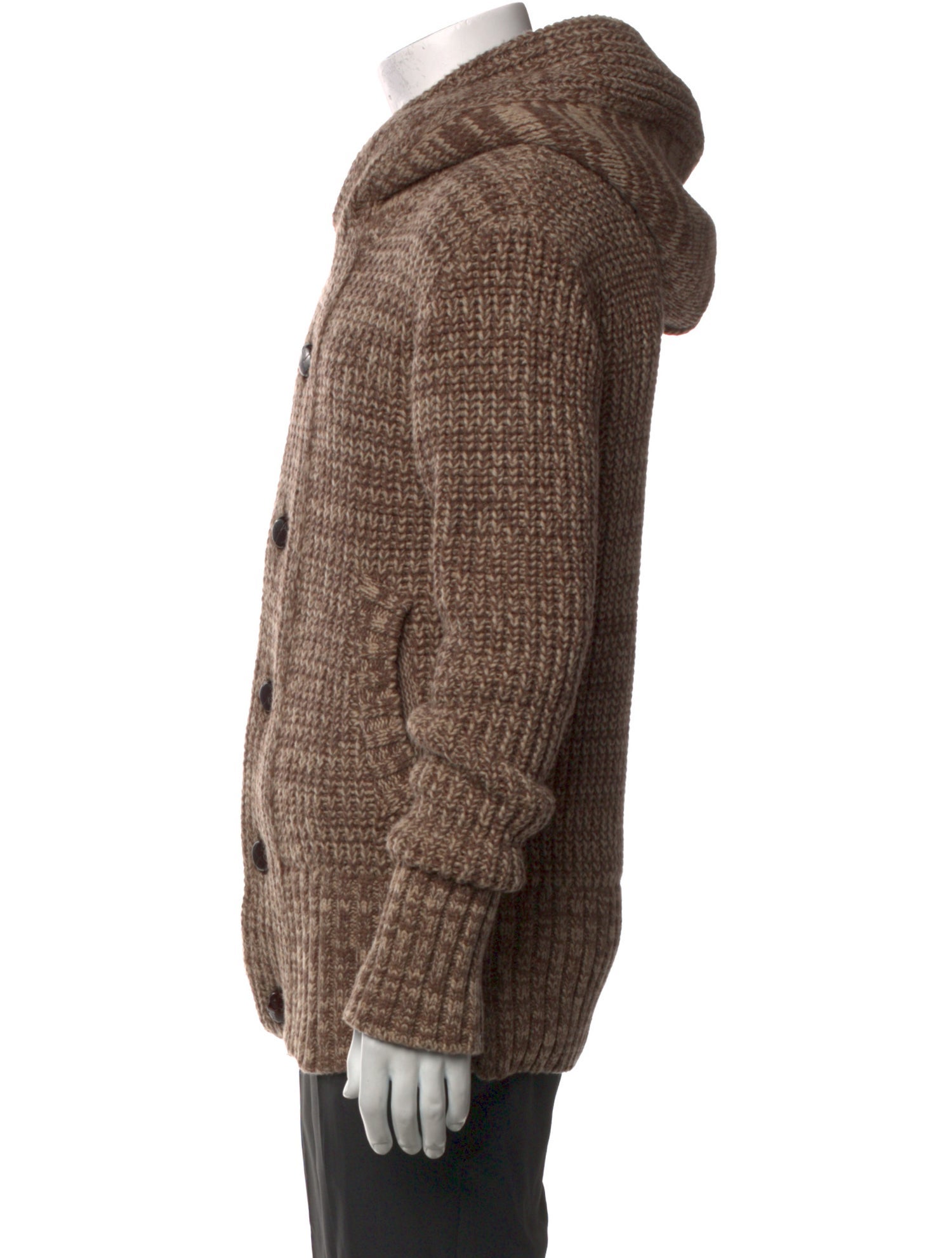 Nom de Guerre Wool Crew Neck Cardigan