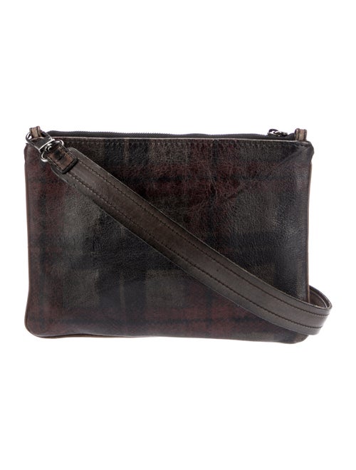 Numero 10 Embossed Leather Shoulder Bag
