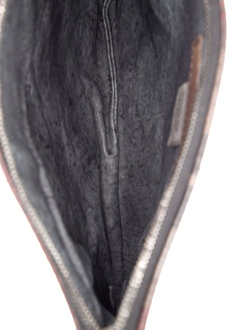 Numero 10 Embossed Leather Shoulder Bag