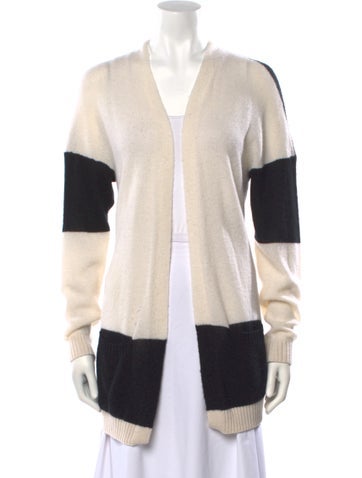 Nobili Knitwear Colorblock Pattern Open Front Sweater S