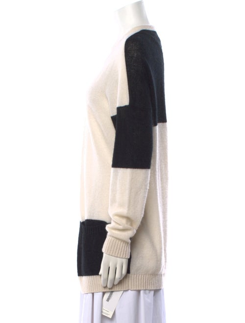 Nobili Colorblock Pattern Open Front Sweater