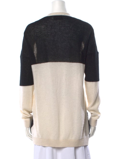 Nobili Colorblock Pattern Open Front Sweater