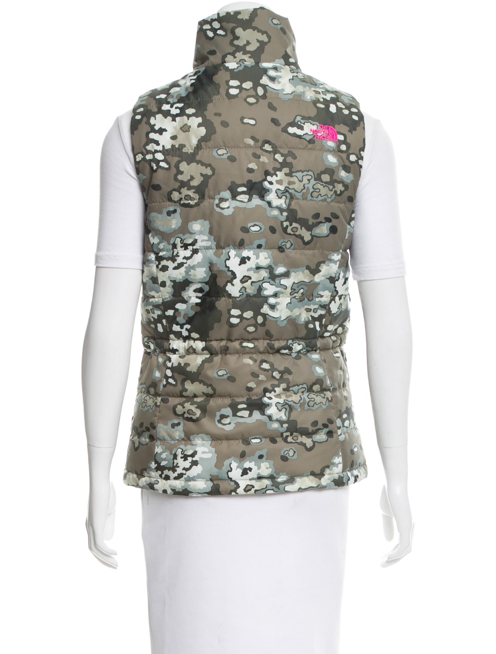 The North Face Camouflage Puffer Vest Clothing WNORH20392 The
