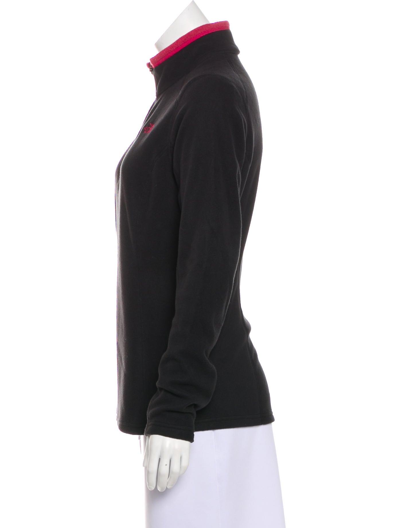 The North Face Fleece ThreeQuarter Zip Sweatshirt Black Tops