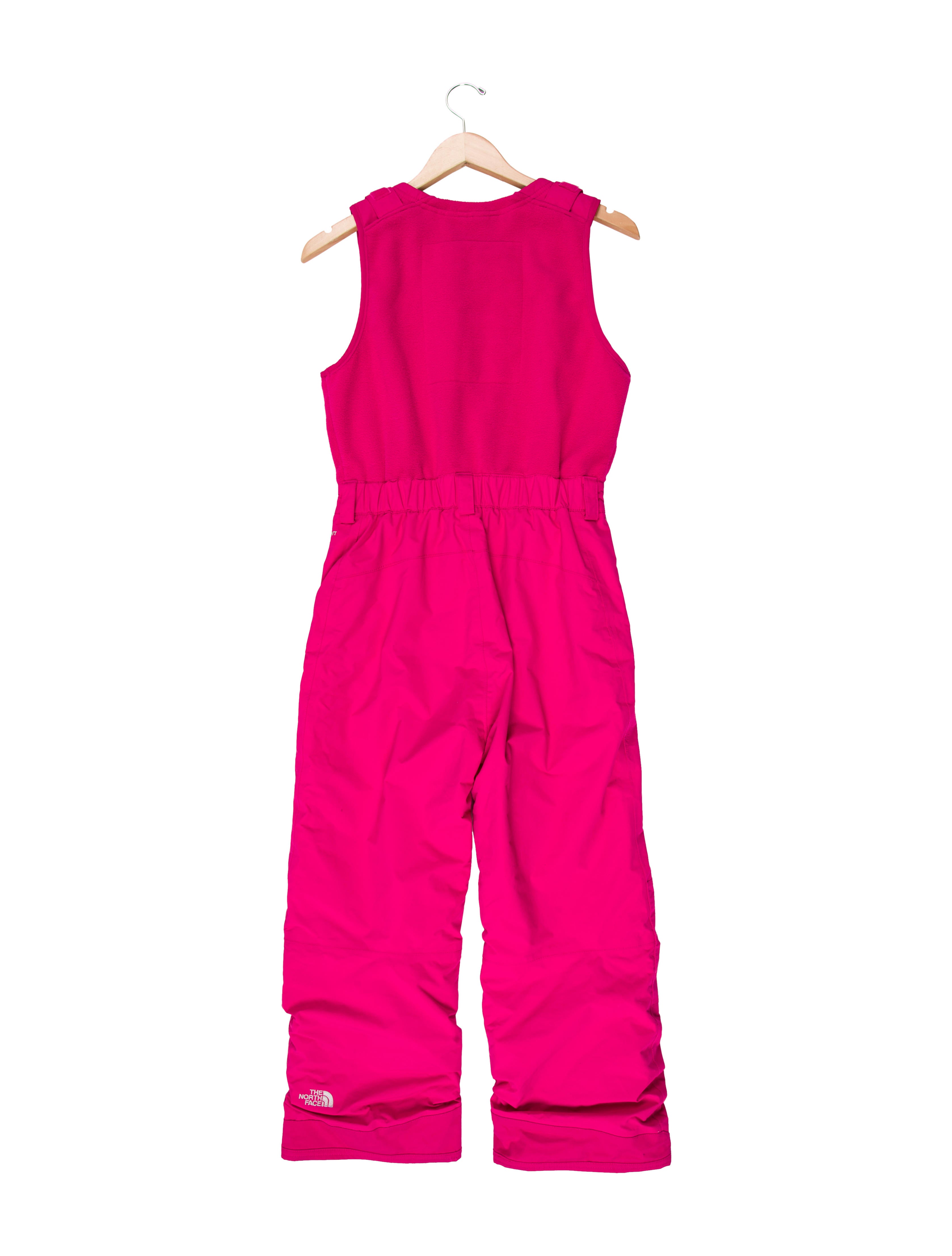 The North Face Girls' Sleeveless OnePiece Snowsuit Pink, 12" Rise