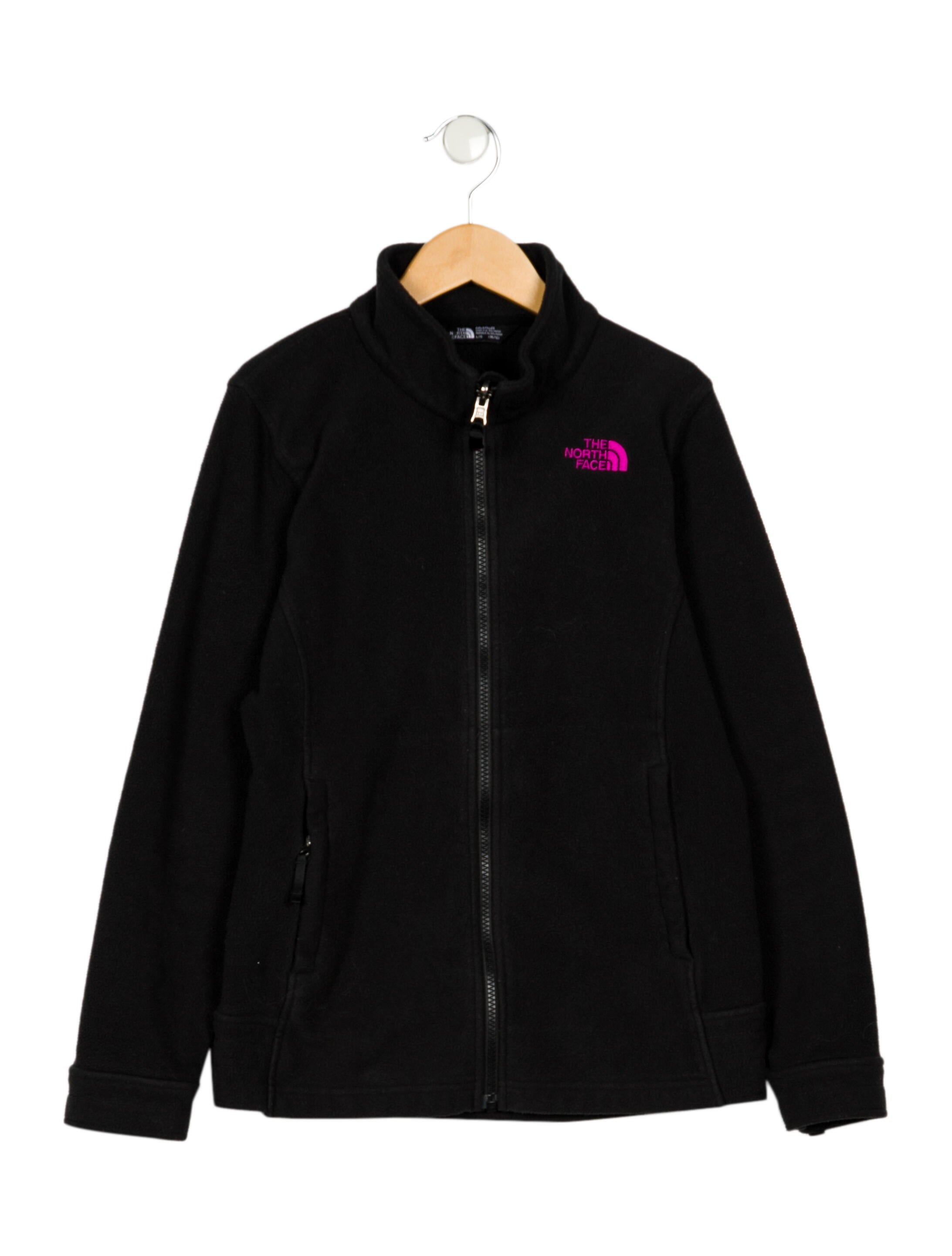 The North Face Girls' Fleece Long Sleeve Jacket Black Sizes 716