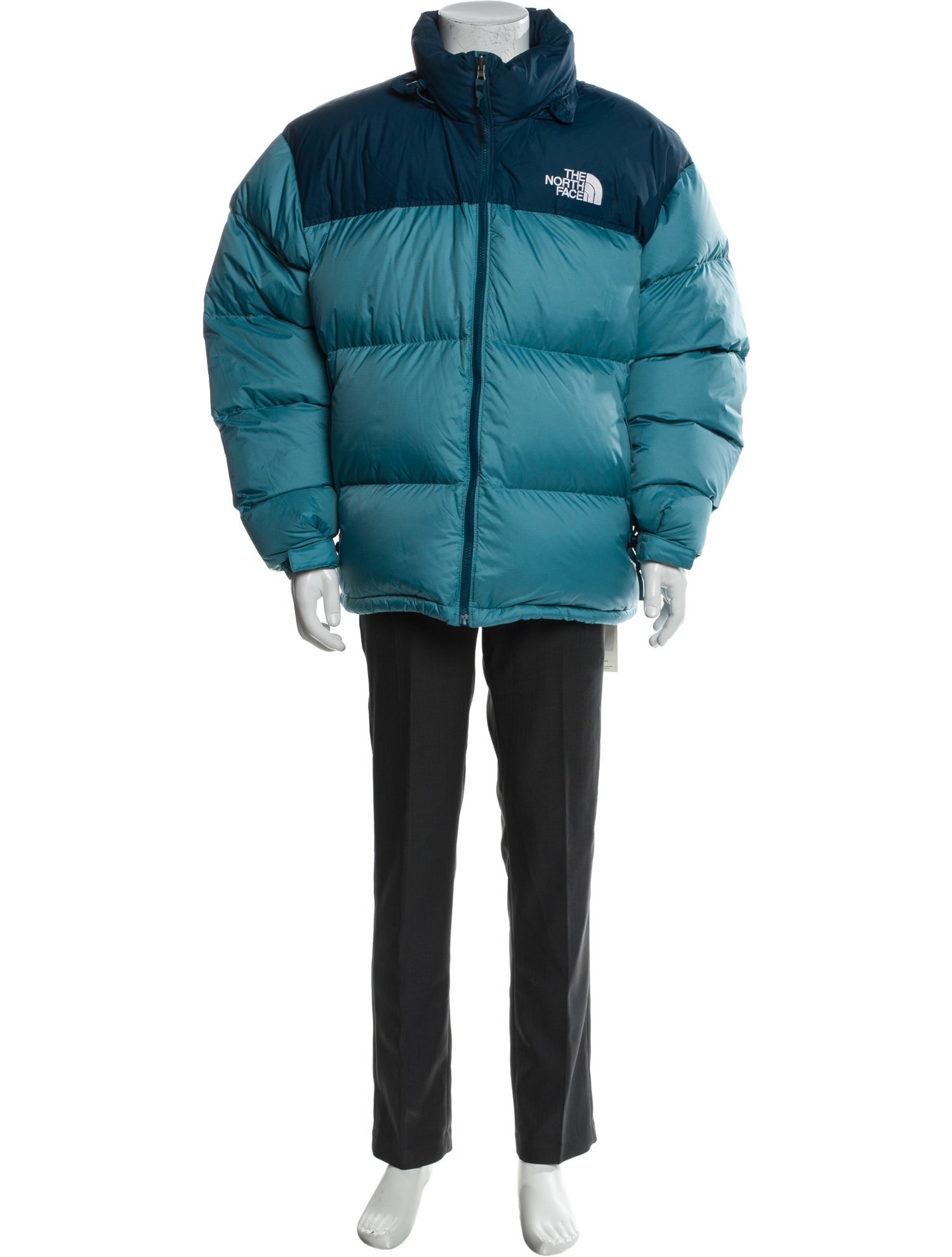 The North Face Colorblock Pattern Puffer Coat