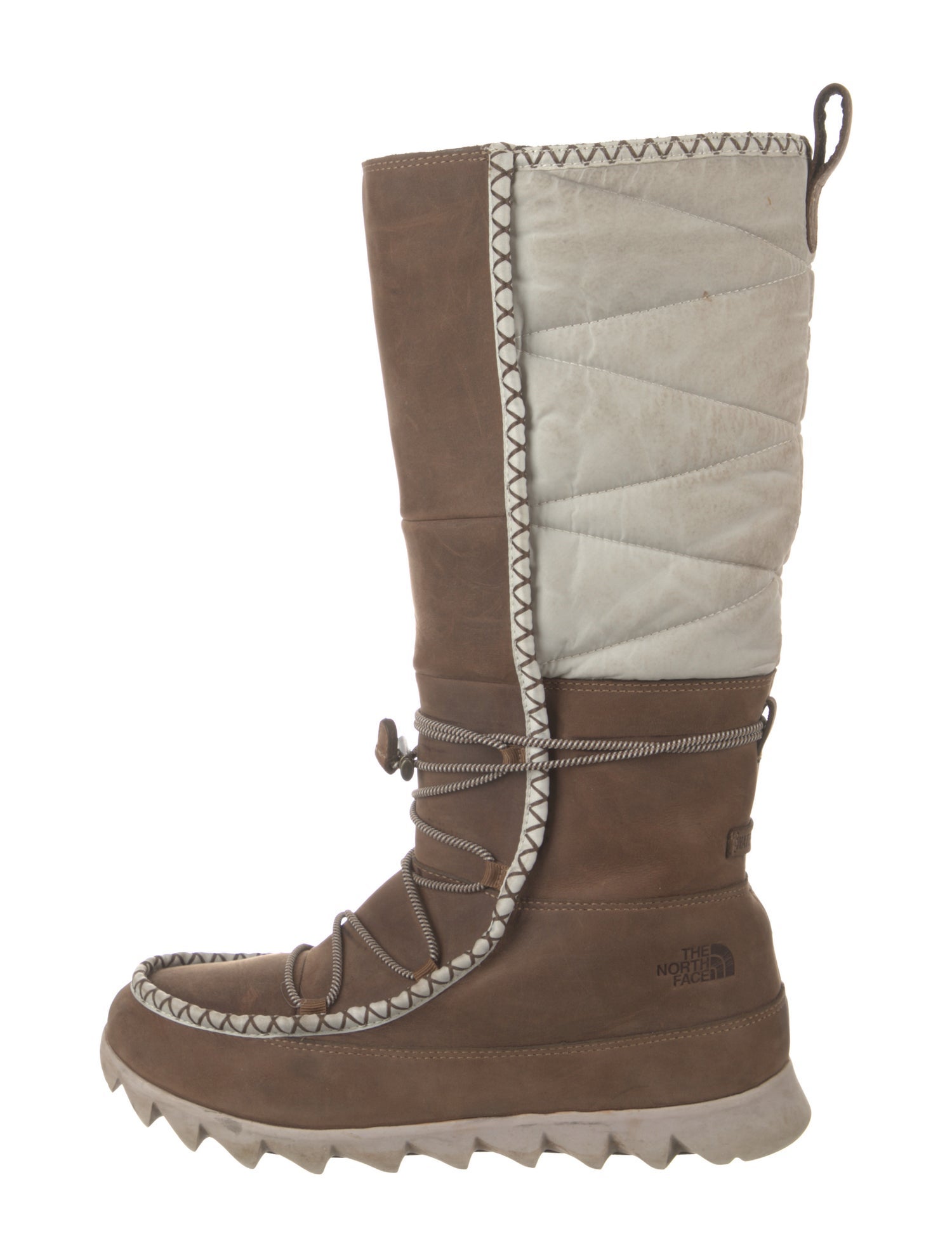 The North Face Suede Colorblock Pattern Lace-Up Boots
