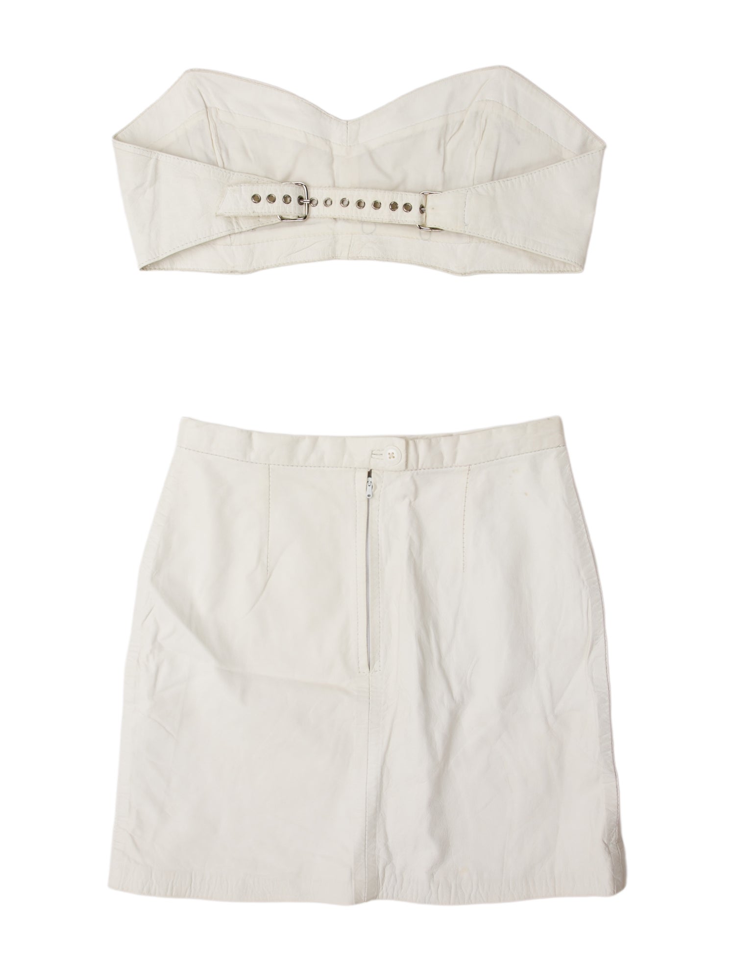 North Beach Leather Vintage Leather Skirt Set