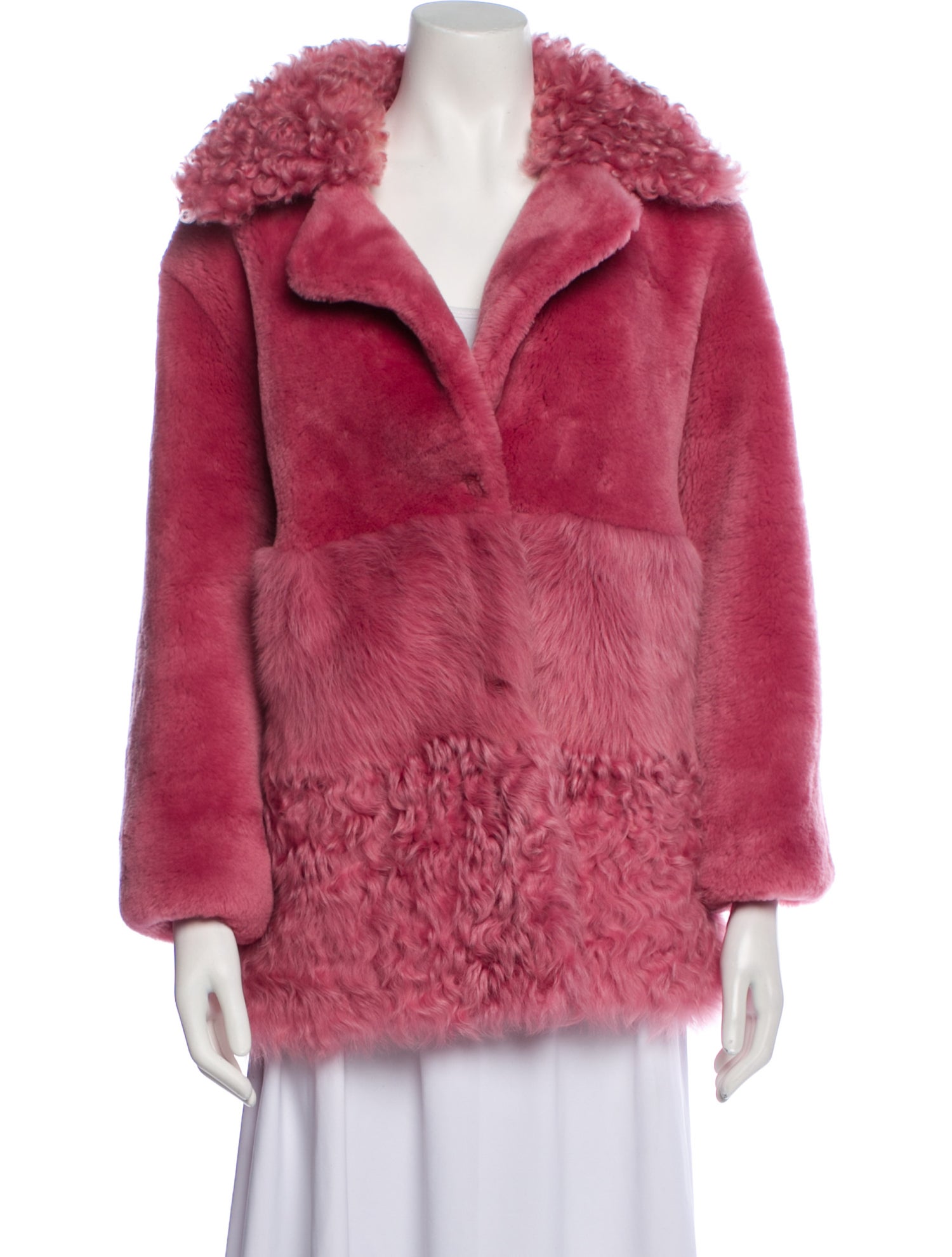 Nour Hammour Lambskin Faux Fur Jacket