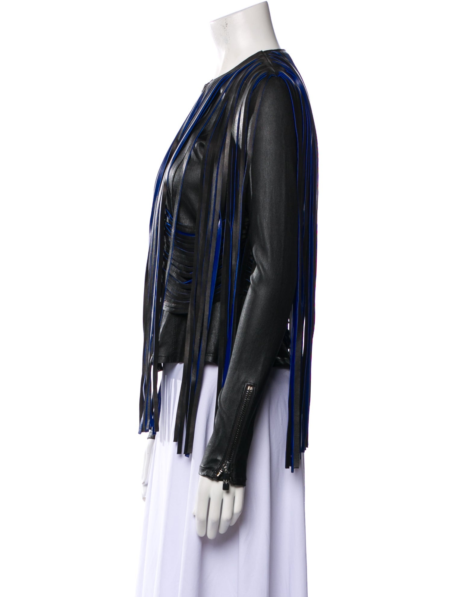 Nour Hammour Leather Evening Jacket