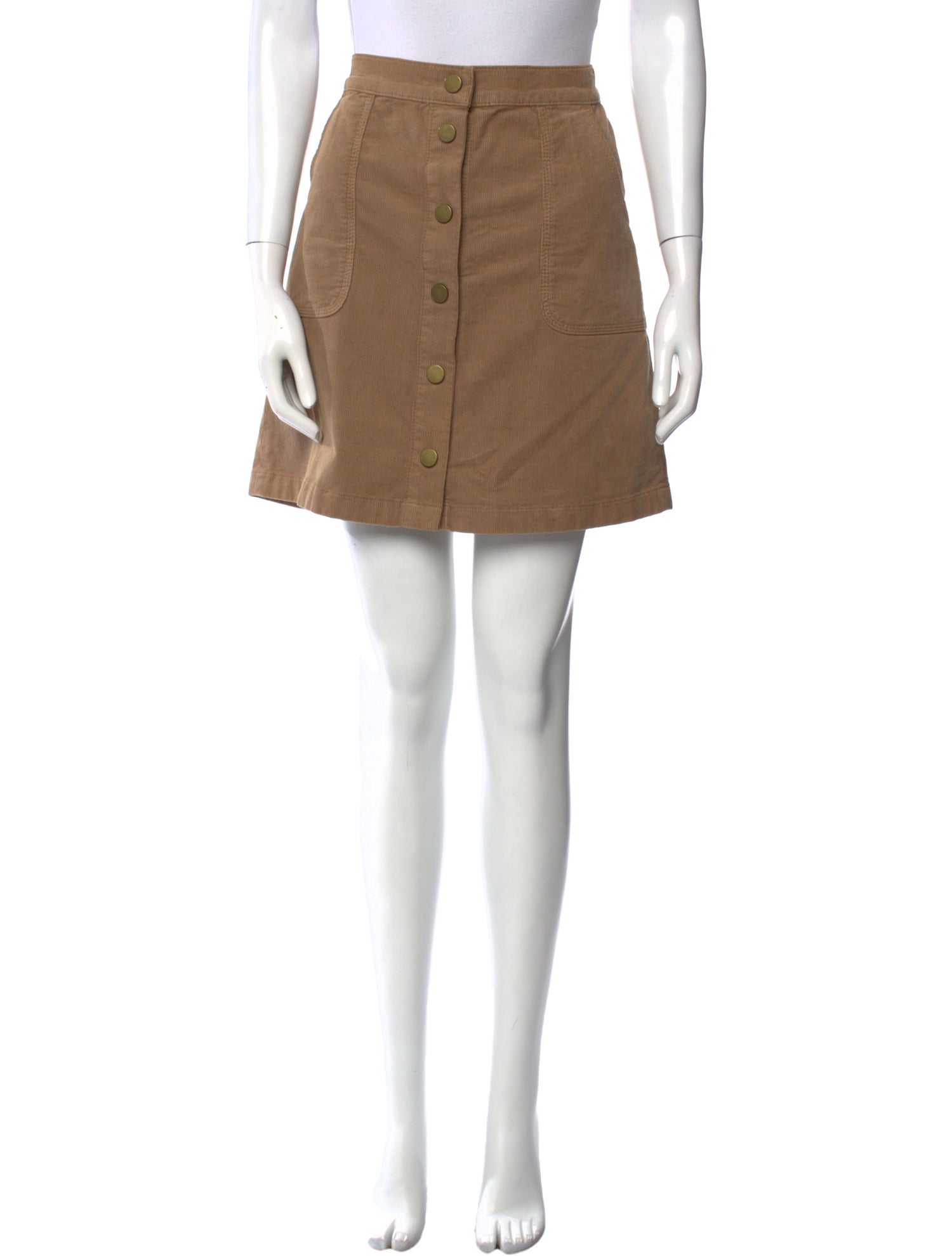 Nour Hammour Leather Midi Length Skirt