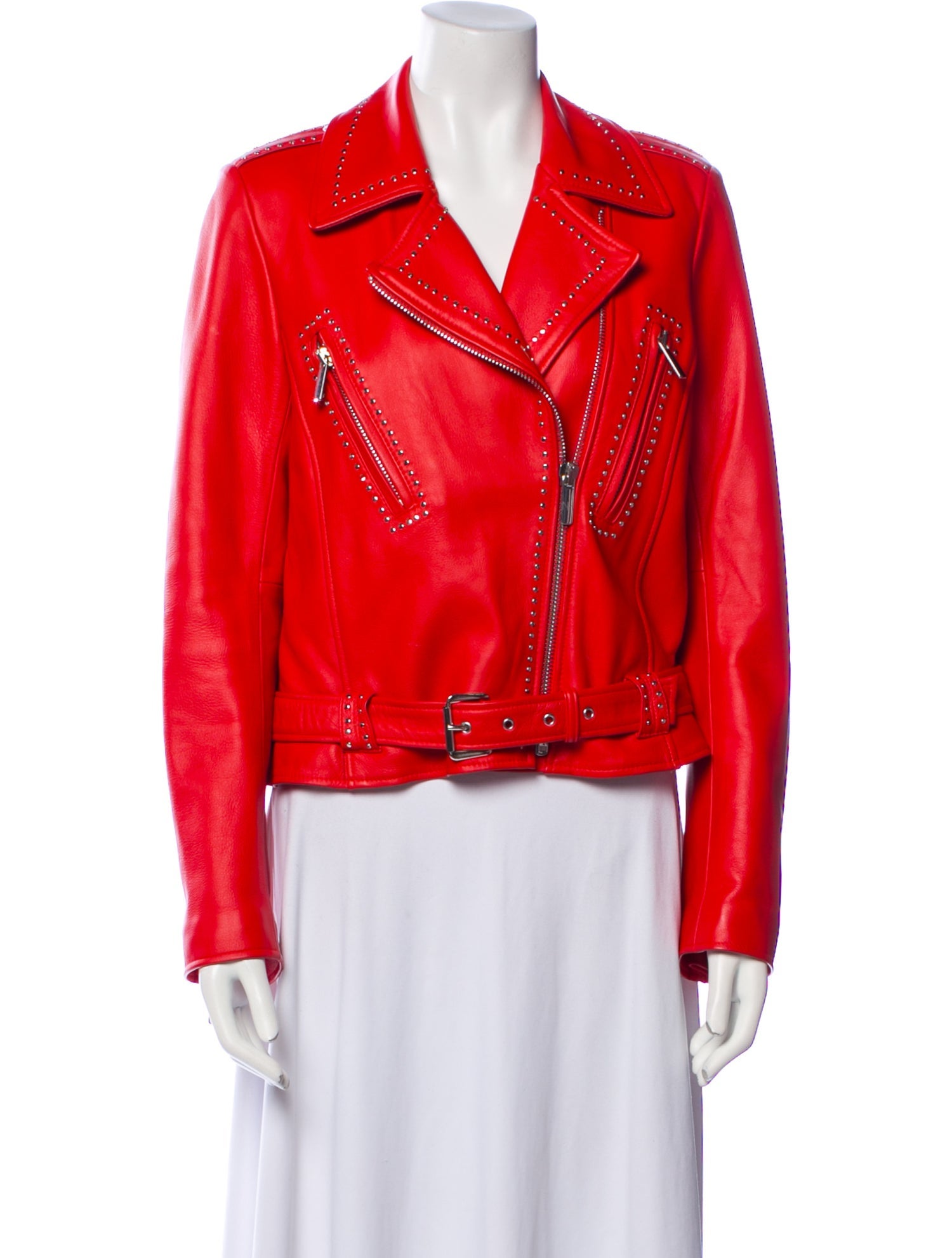 Nour Hammour Leather Biker Jacket