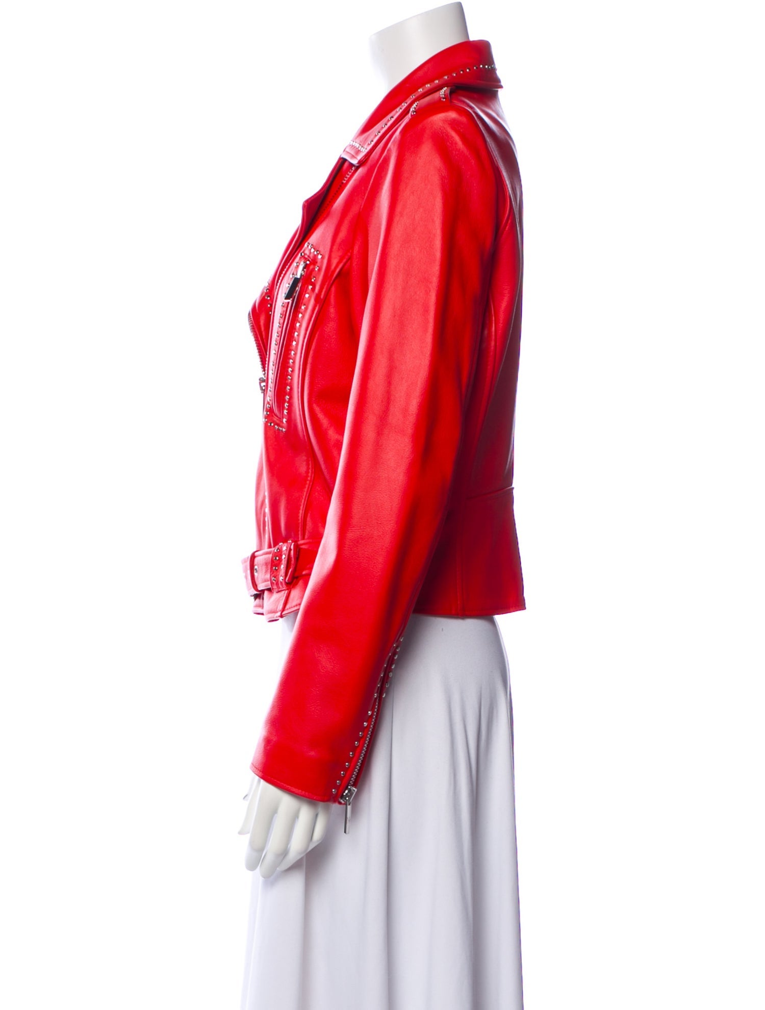 Nour Hammour Leather Biker Jacket