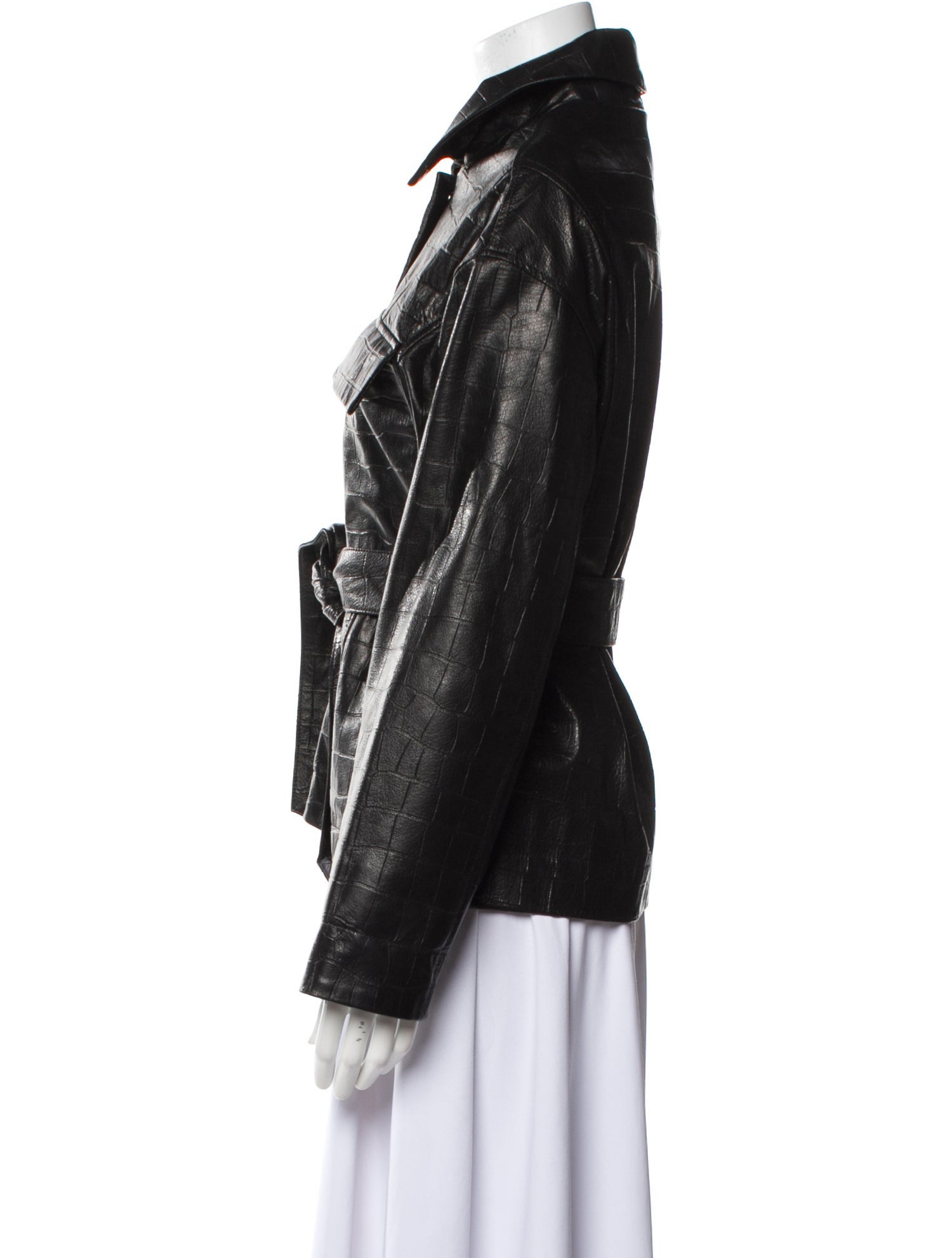 Nour Hammour Leather Biker Jacket