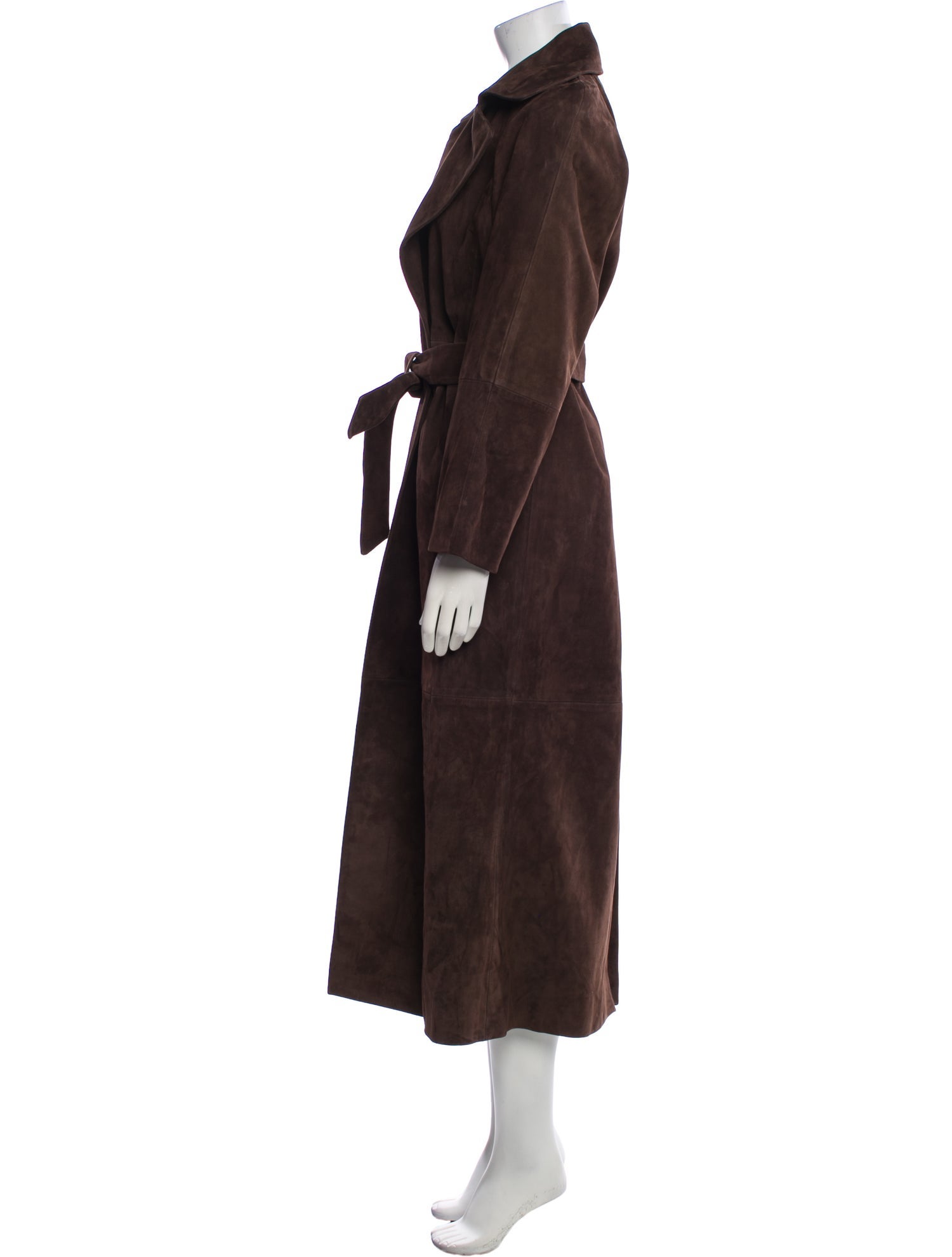 Nour Hammour Leather Trench Coat