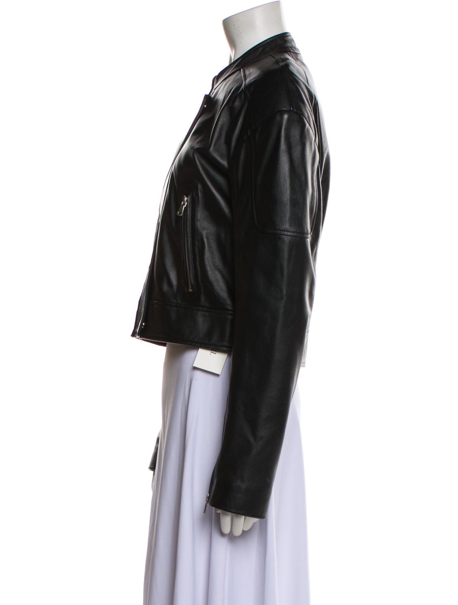 Nour Hammour Leather Biker Jacket