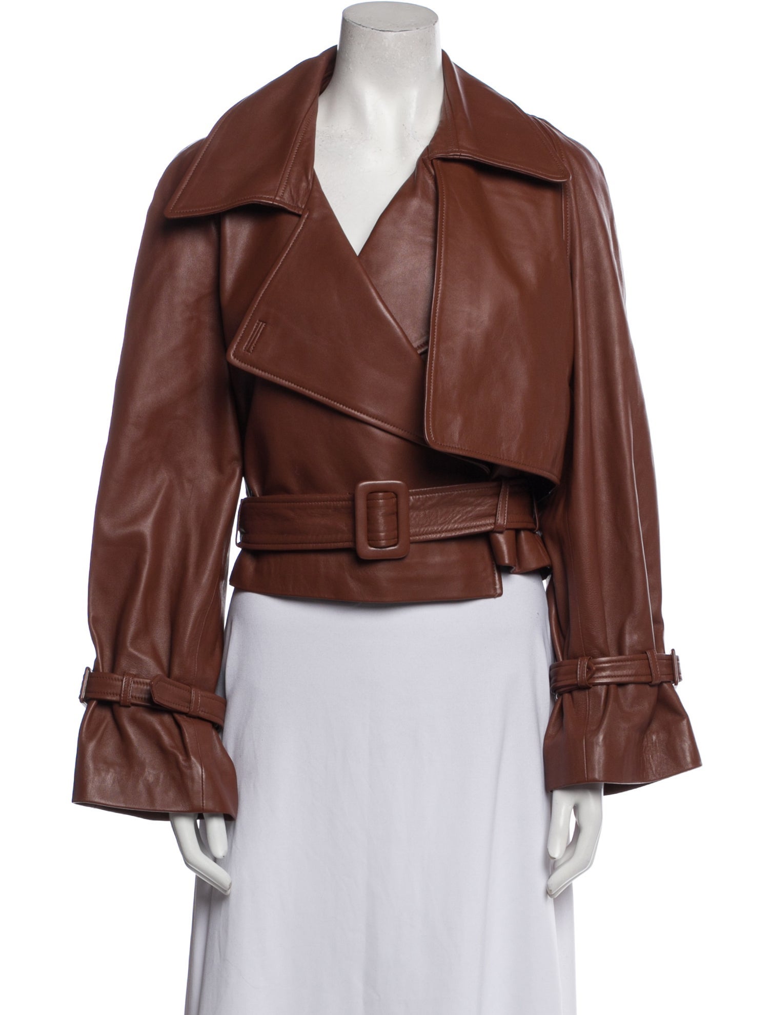 Nour Hammour Leather Biker Jacket