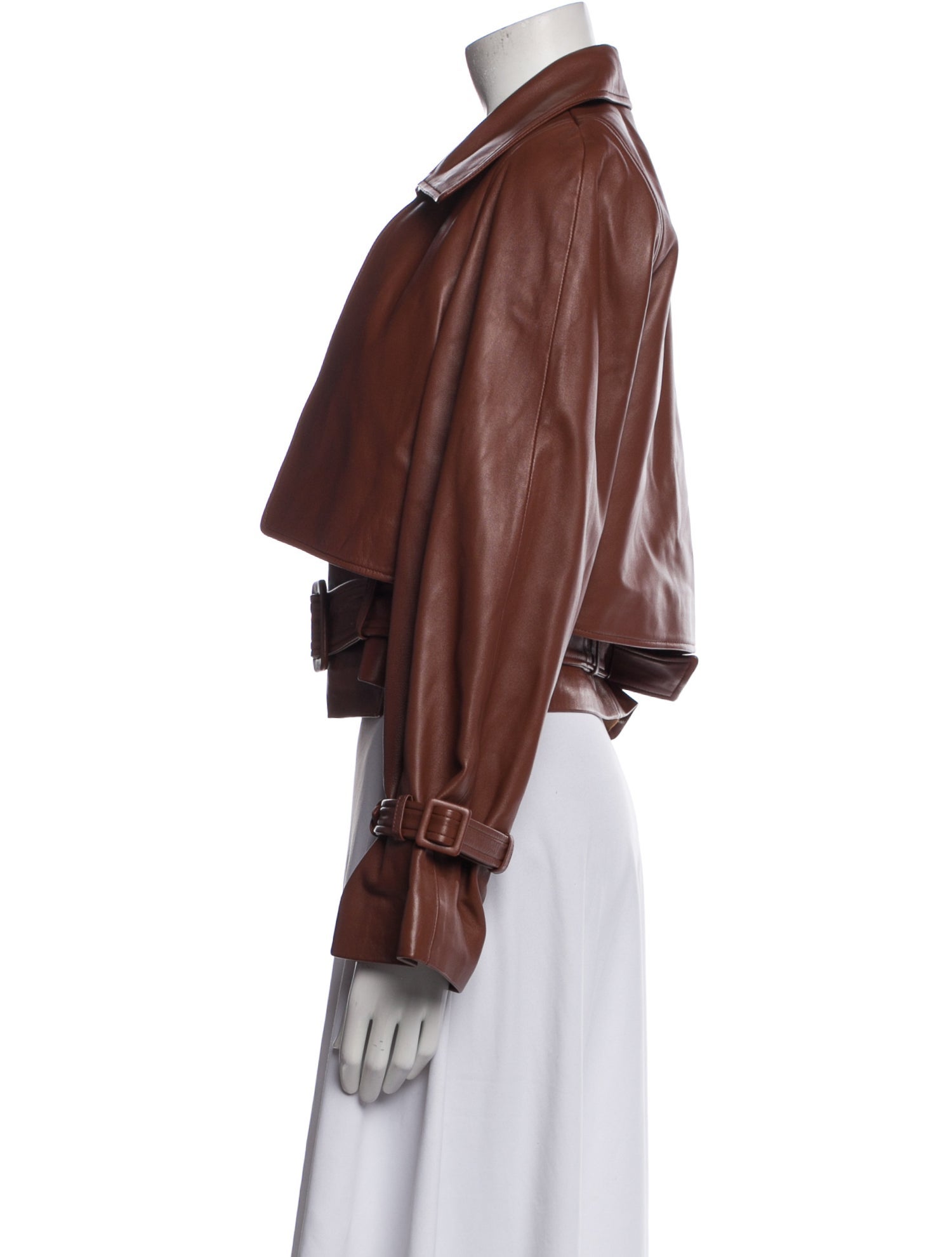 Nour Hammour Leather Biker Jacket