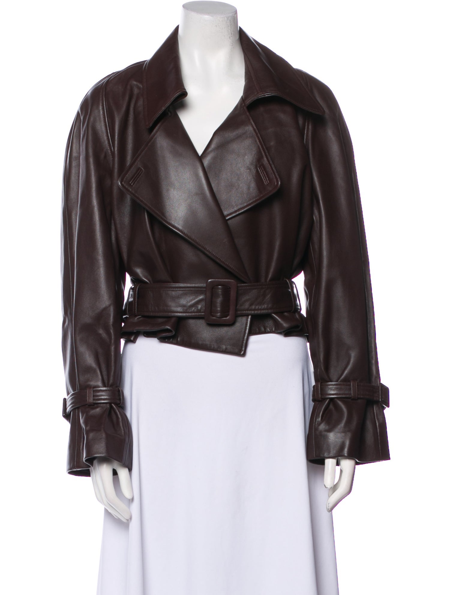 Nour Hammour Leather Biker Jacket