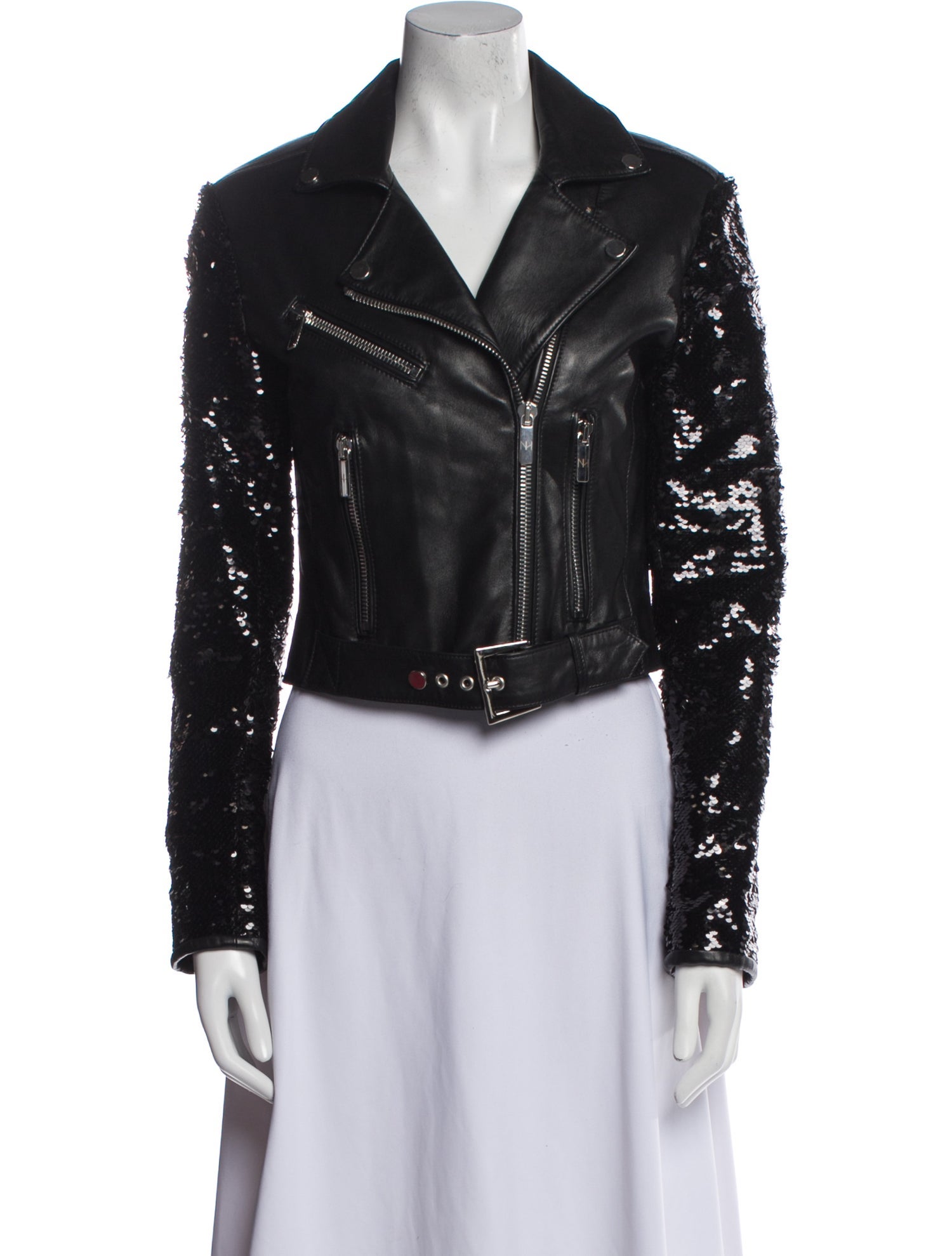 Nour Hammour Lambskin Biker Jacket