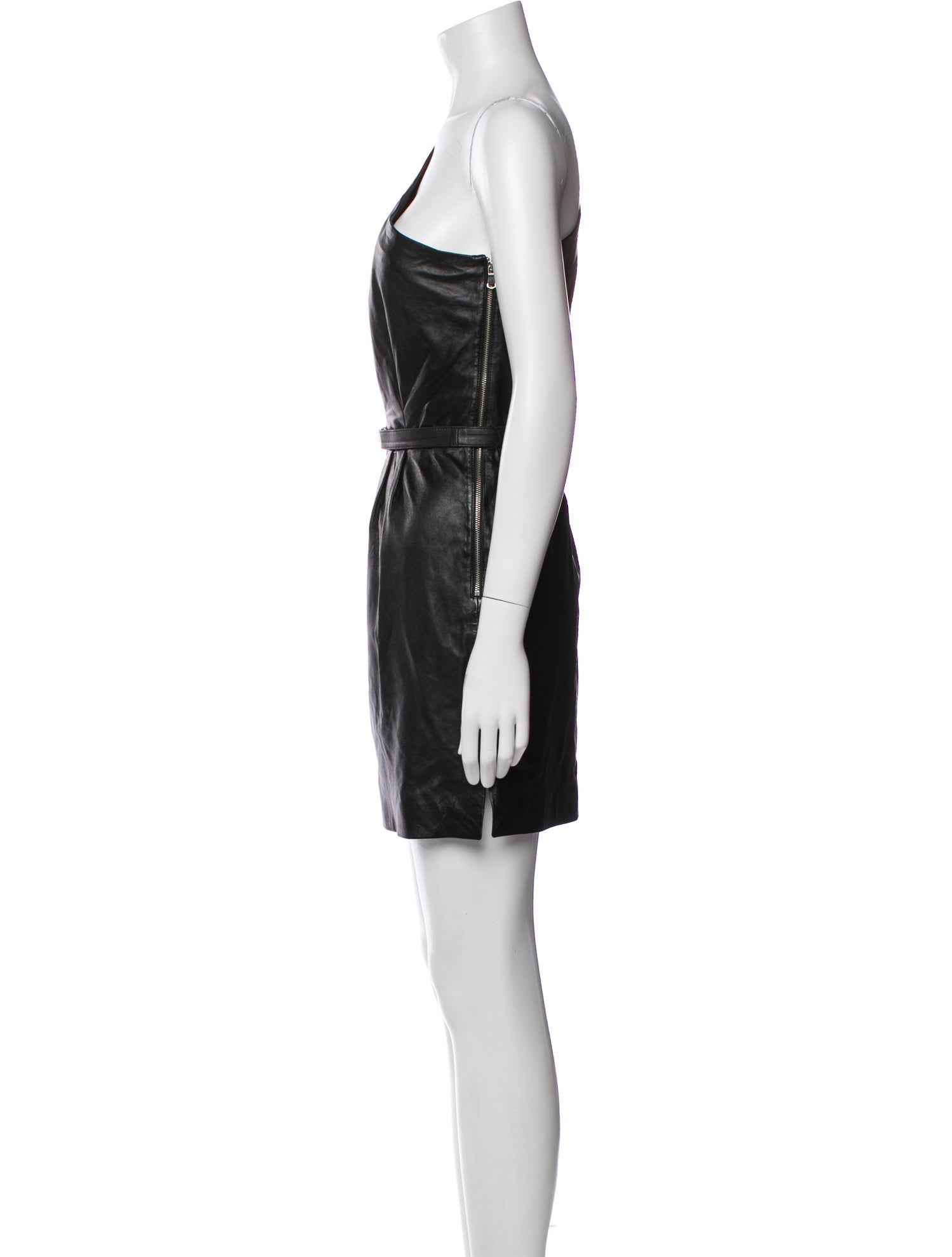 Nour Hammour Lambskin Mini Dress