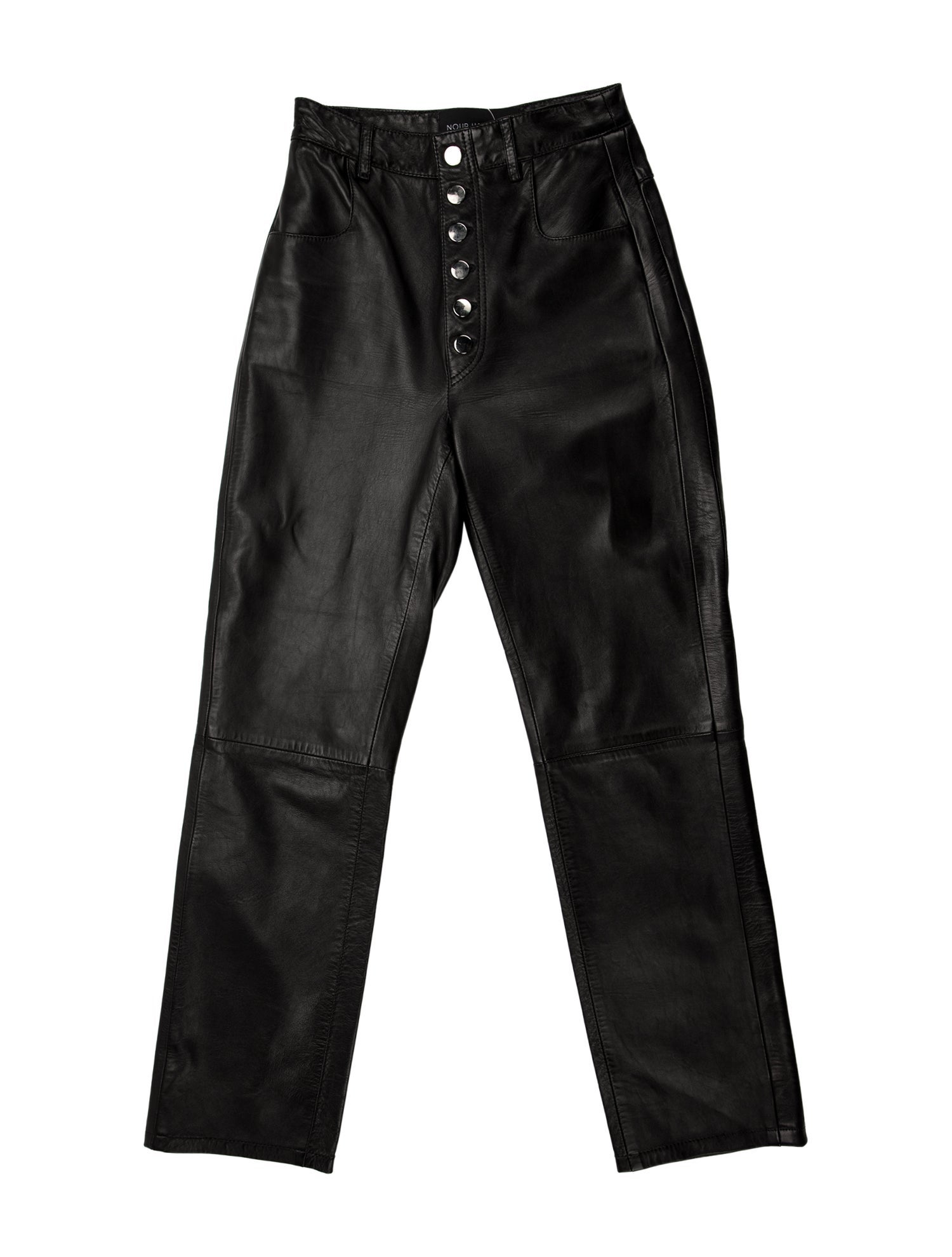 Nour Hammour Leather Straight Leg Pants