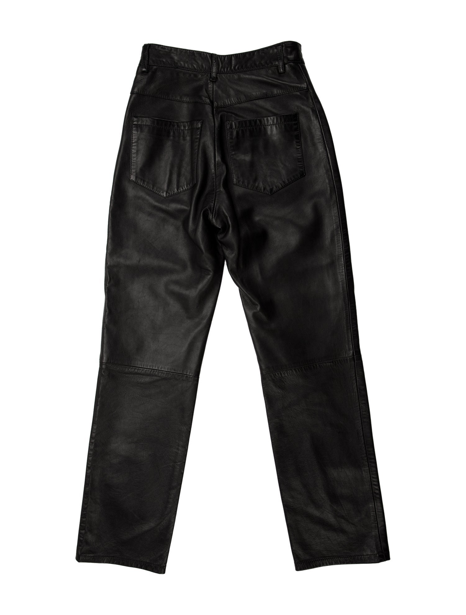 Nour Hammour Leather Straight Leg Pants