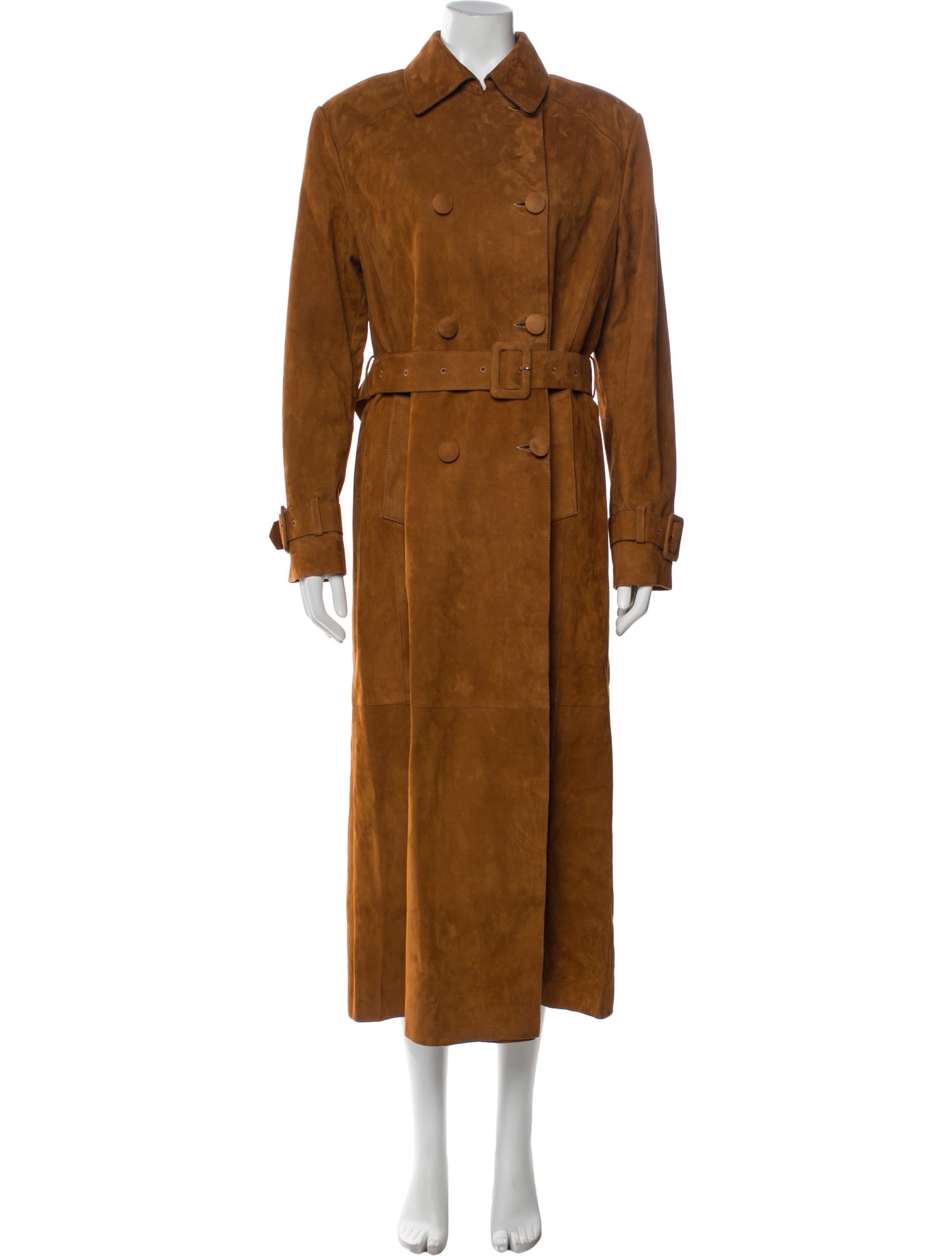 Nour Hammour Suede Trench Coat