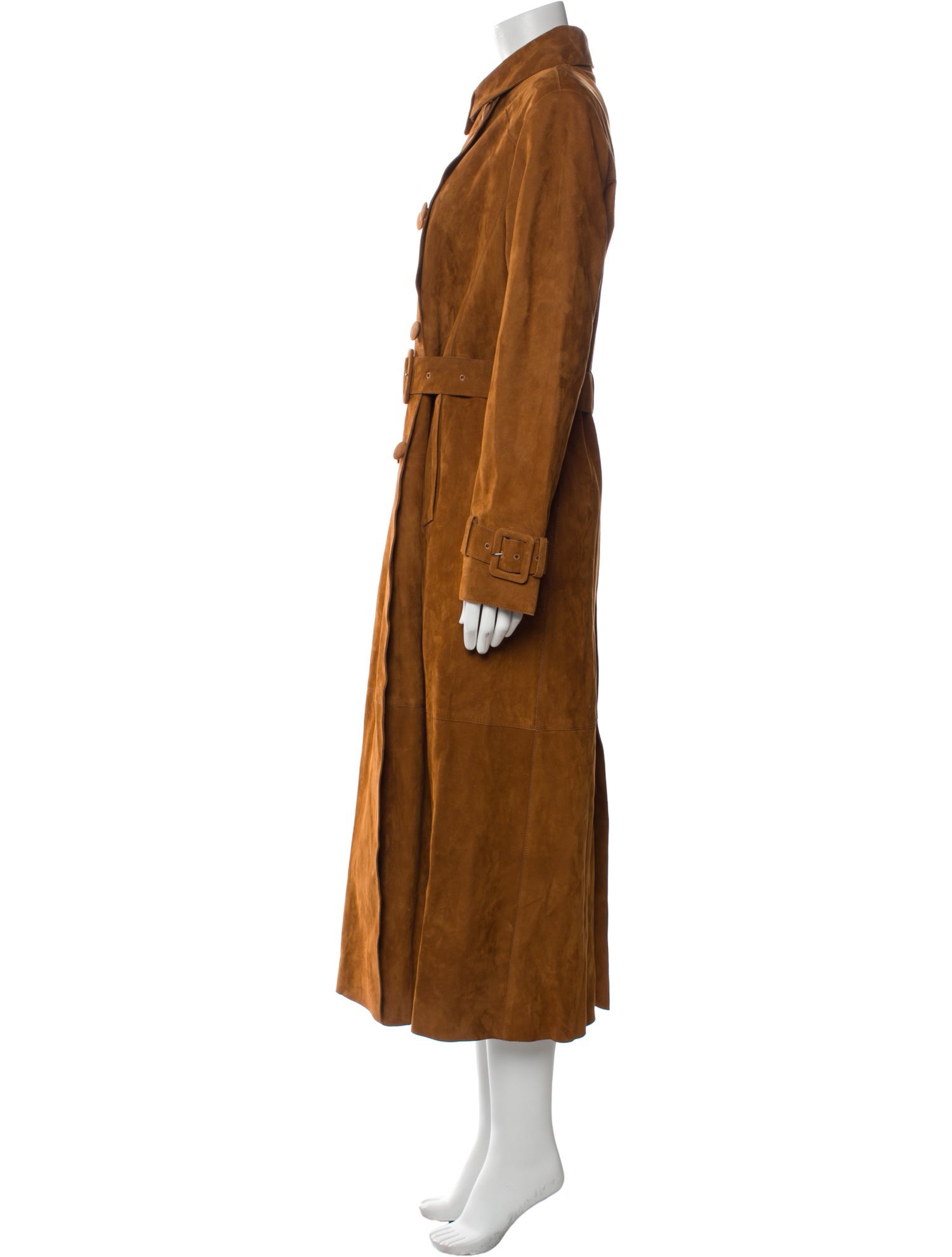 Nour Hammour Suede Trench Coat