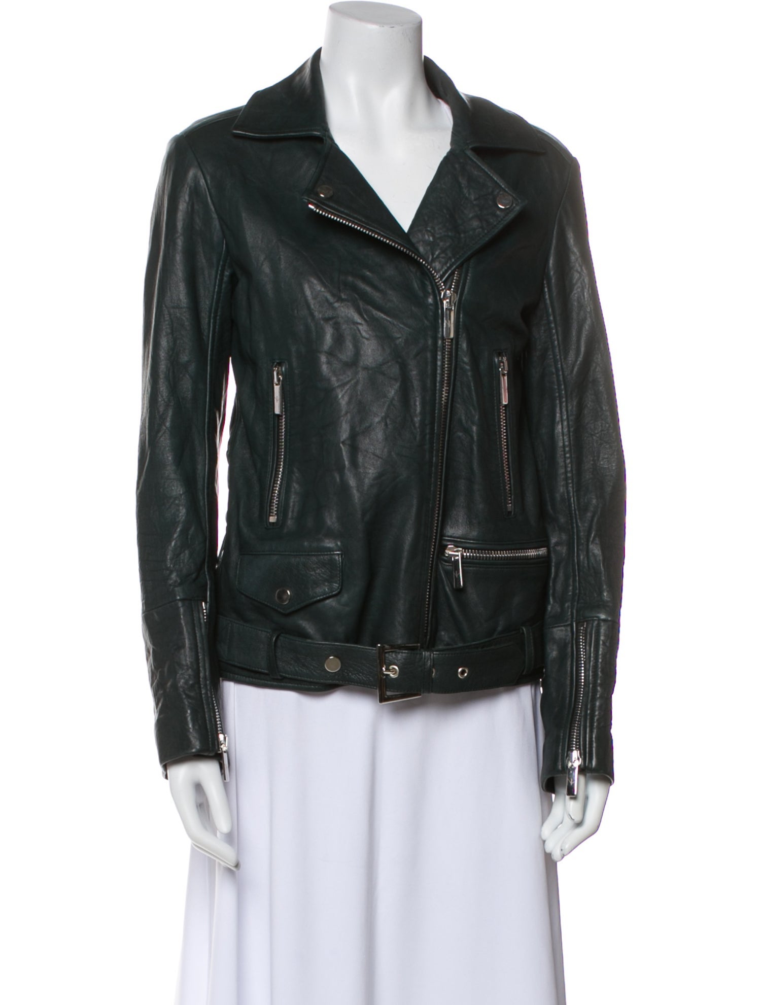 Nour Hammour Linen Biker Jacket