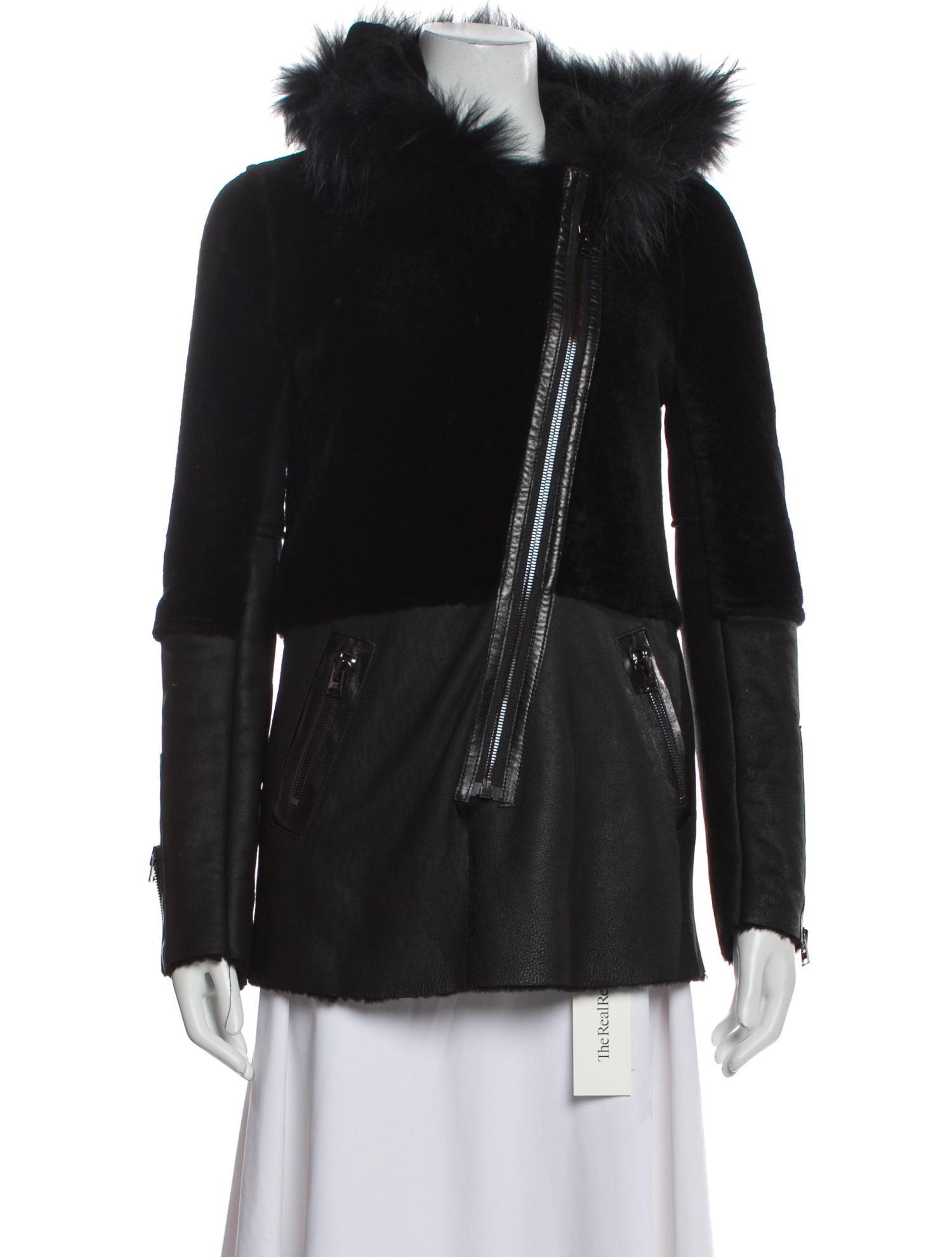 Nour Hammour Leather Biker Jacket