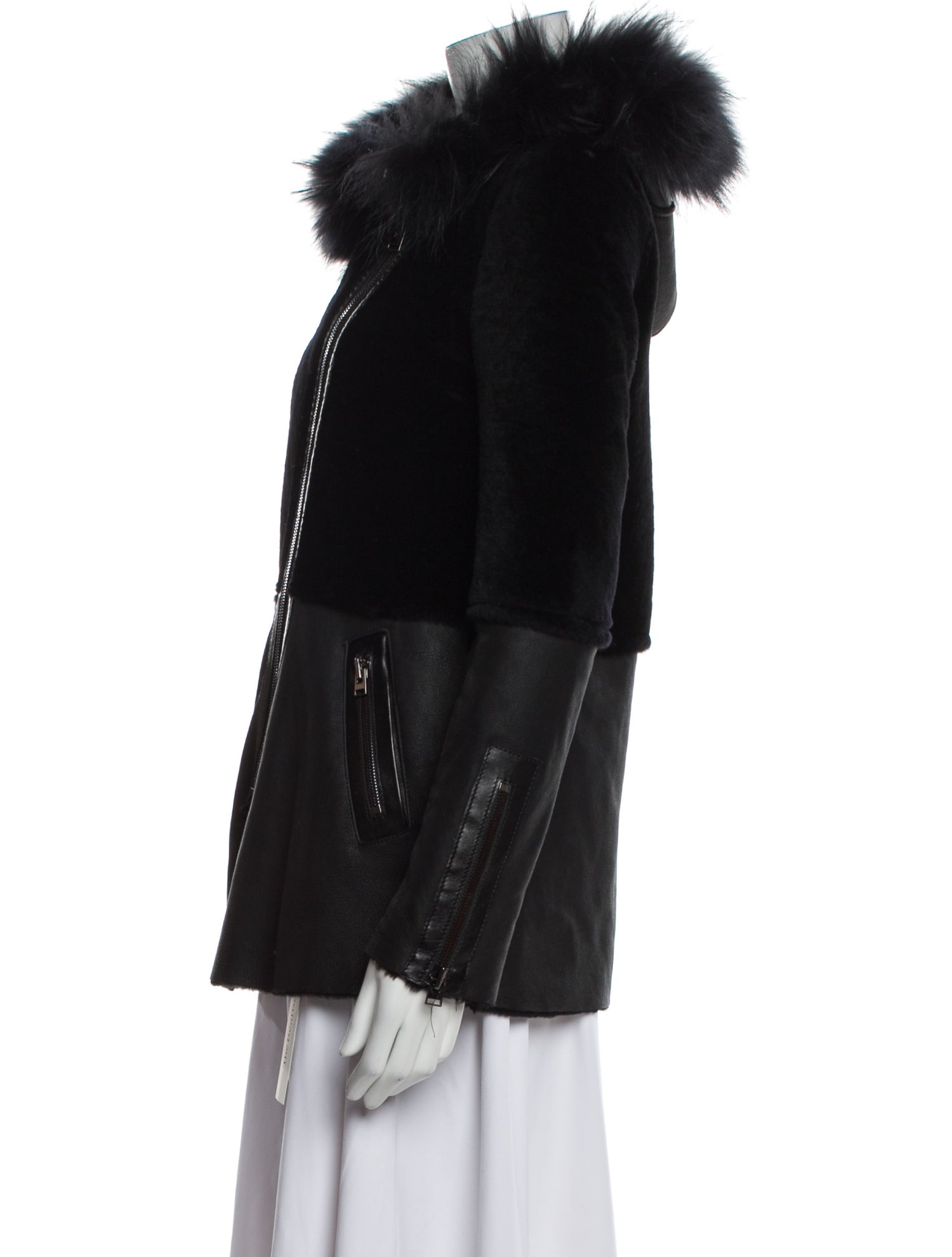 Nour Hammour Leather Biker Jacket