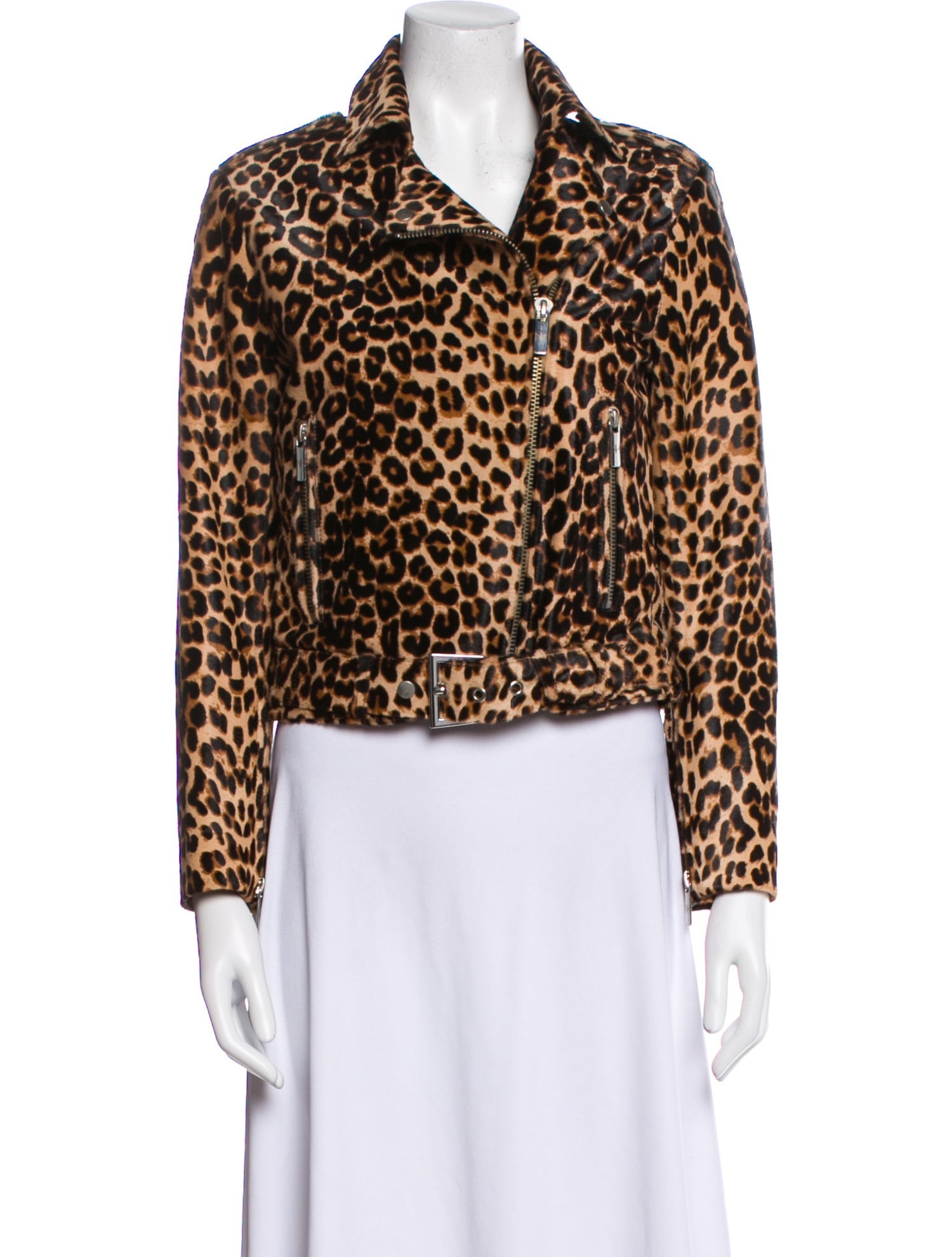Nour Hammour Fur Animal Print Fur Jacket