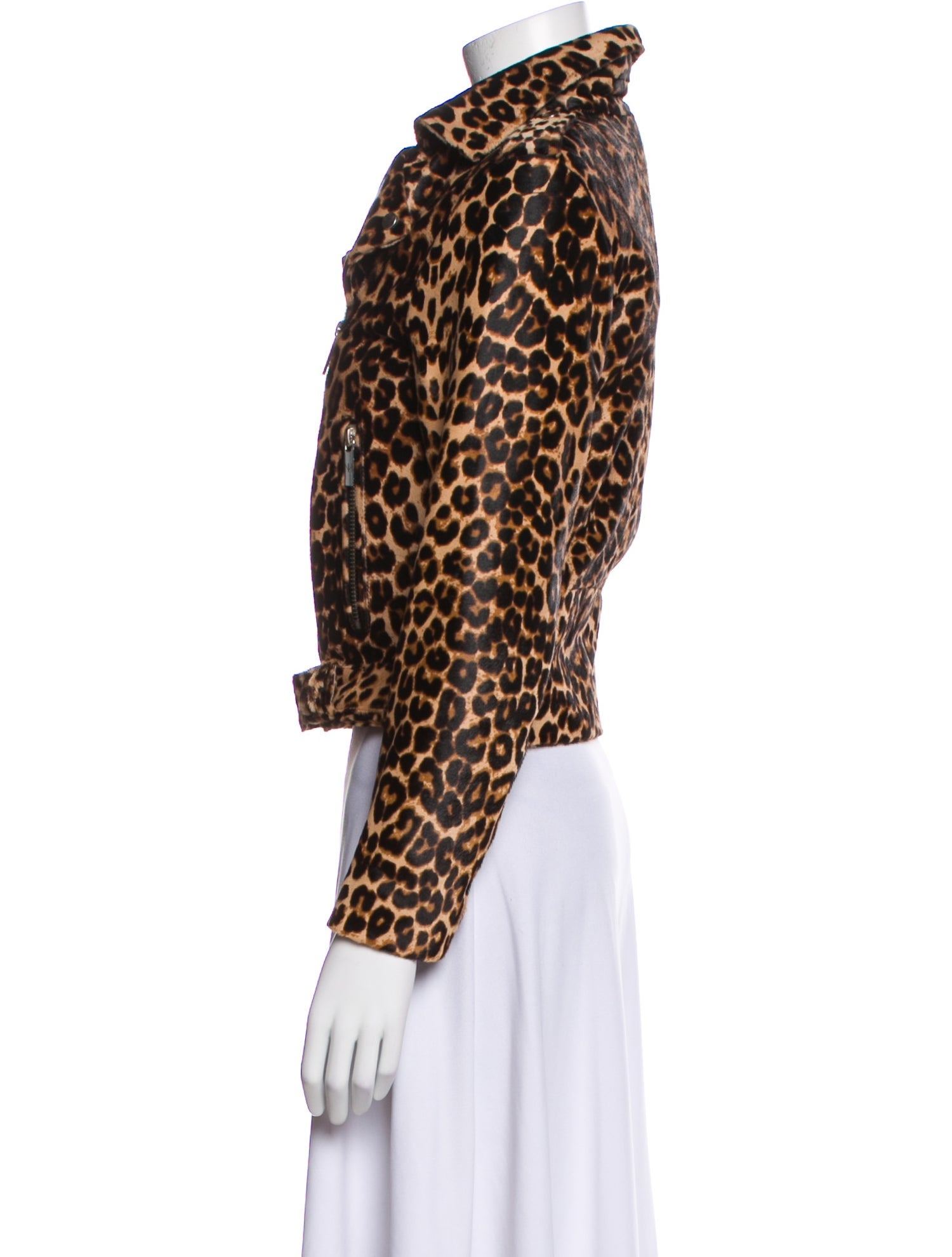 Nour Hammour Fur Animal Print Fur Jacket