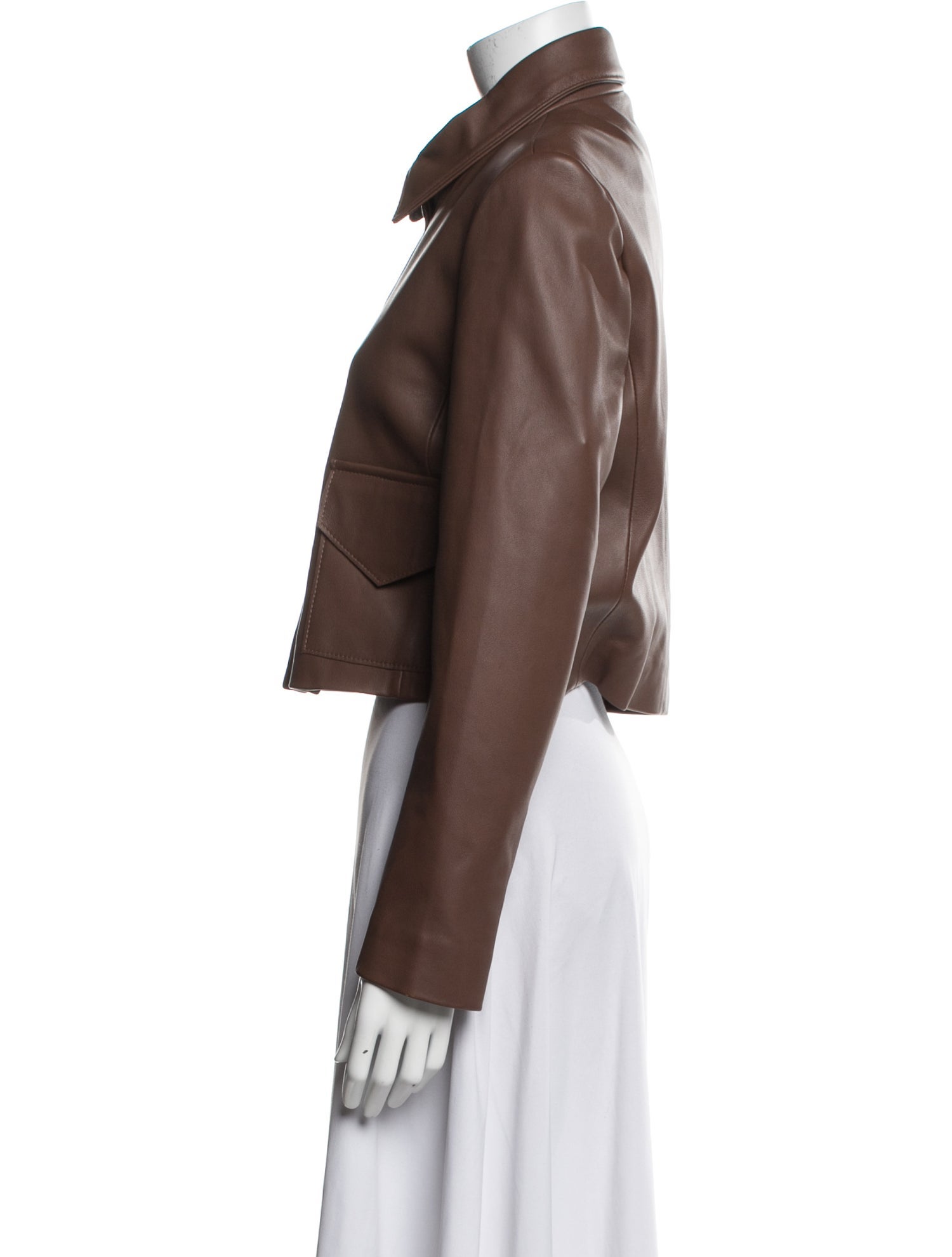 Nour Hammour Leather Biker Jacket