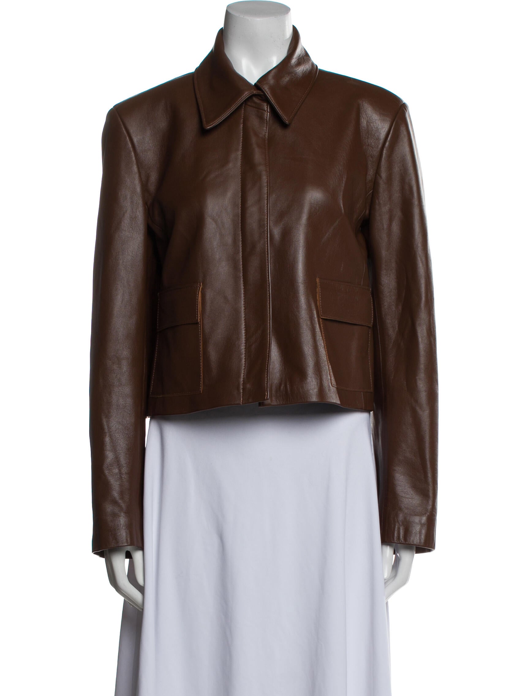 Nour Hammour Leather Biker Jacket