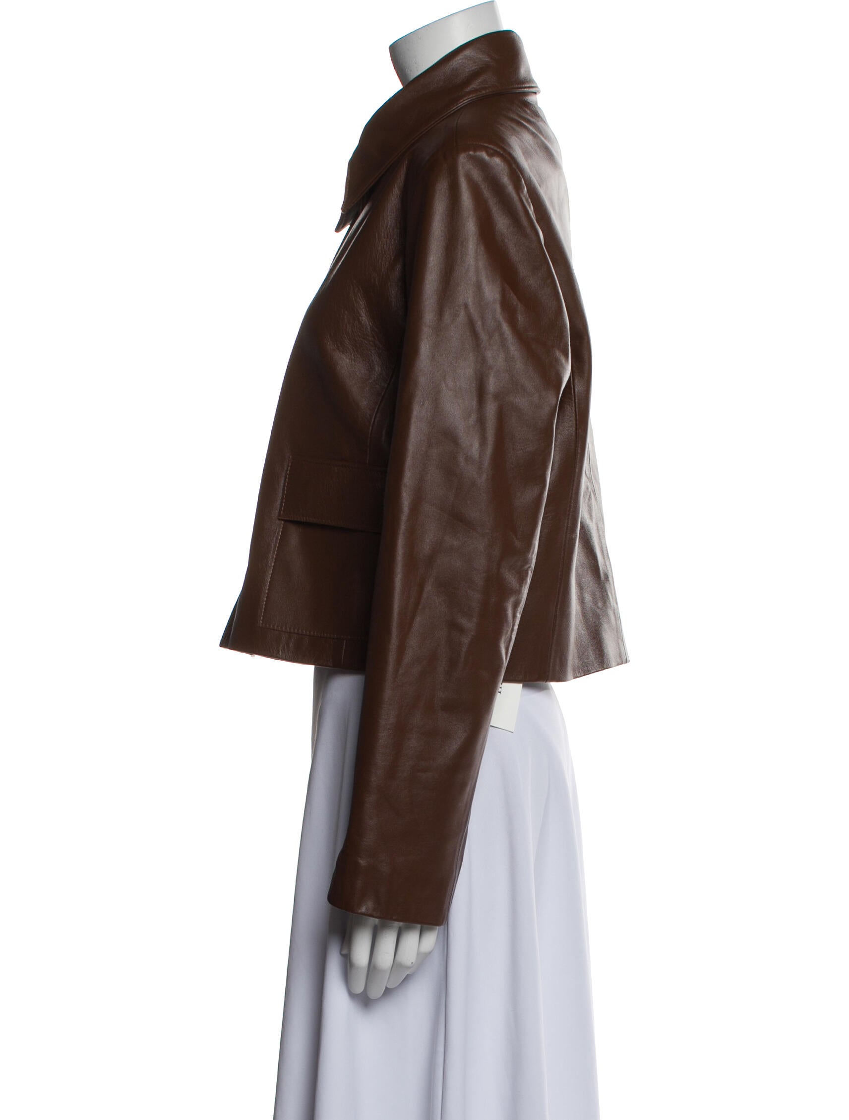 Nour Hammour Leather Biker Jacket