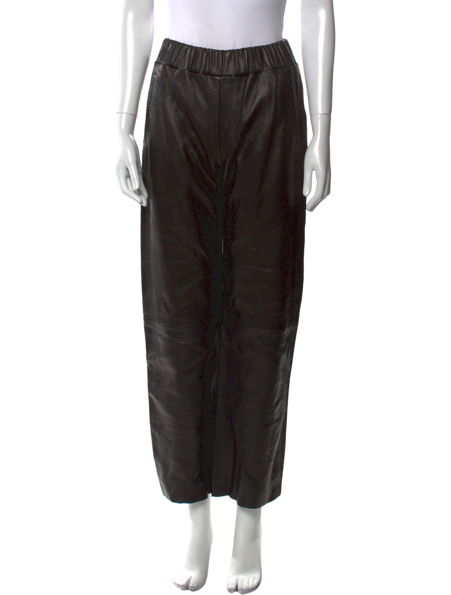 Nour Hammour Lambskin Wide Leg Pants w/ Tags