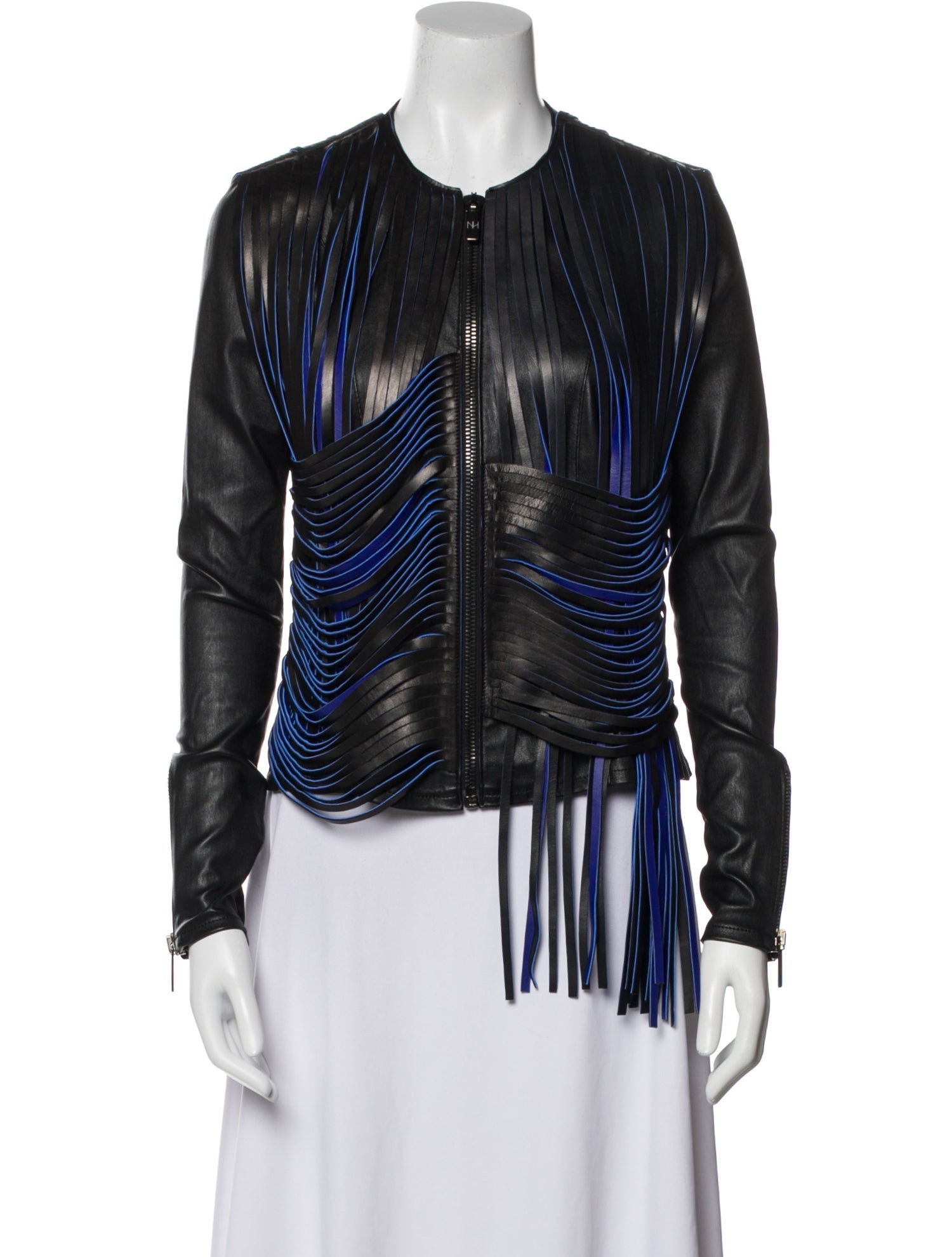 Nour Hammour Leather Biker Jacket