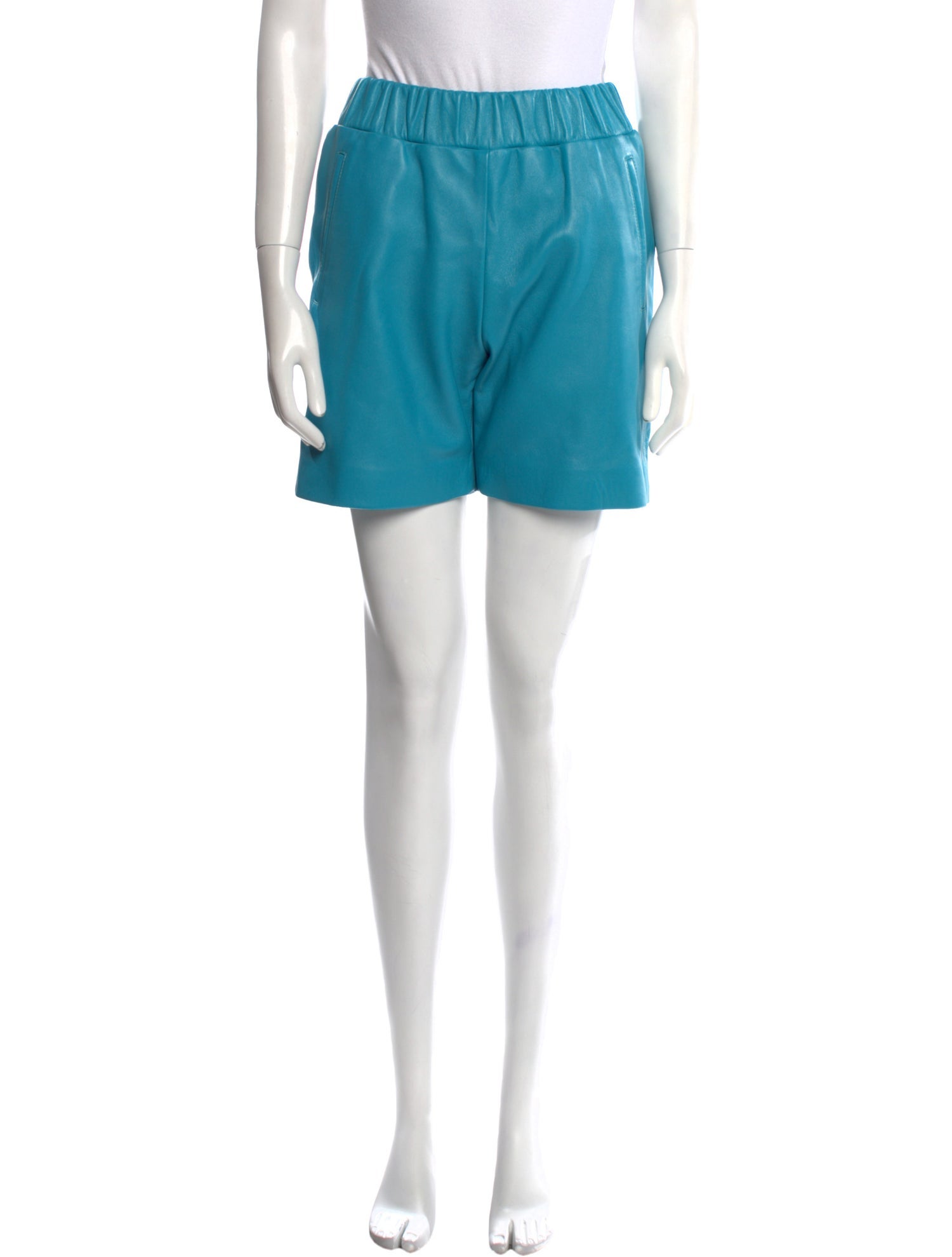 Nour Hammour Lambskin Mini Shorts