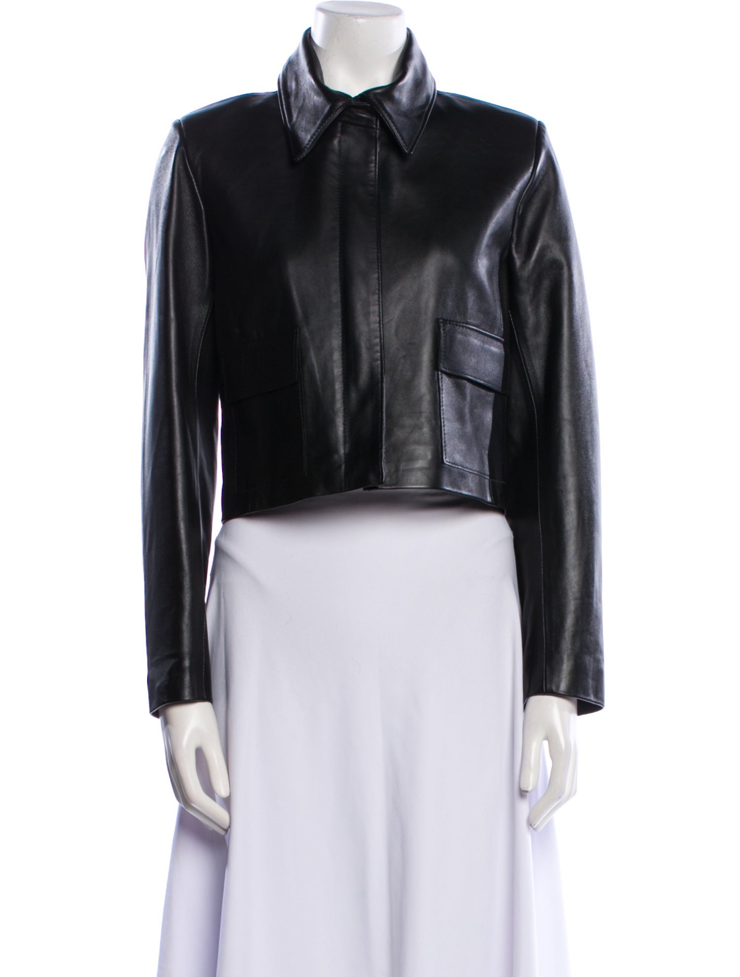 Nour Hammour Leather Biker Jacket