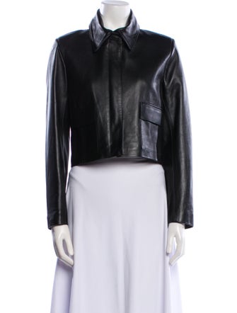 Nour Hammour Leather Biker Jacket