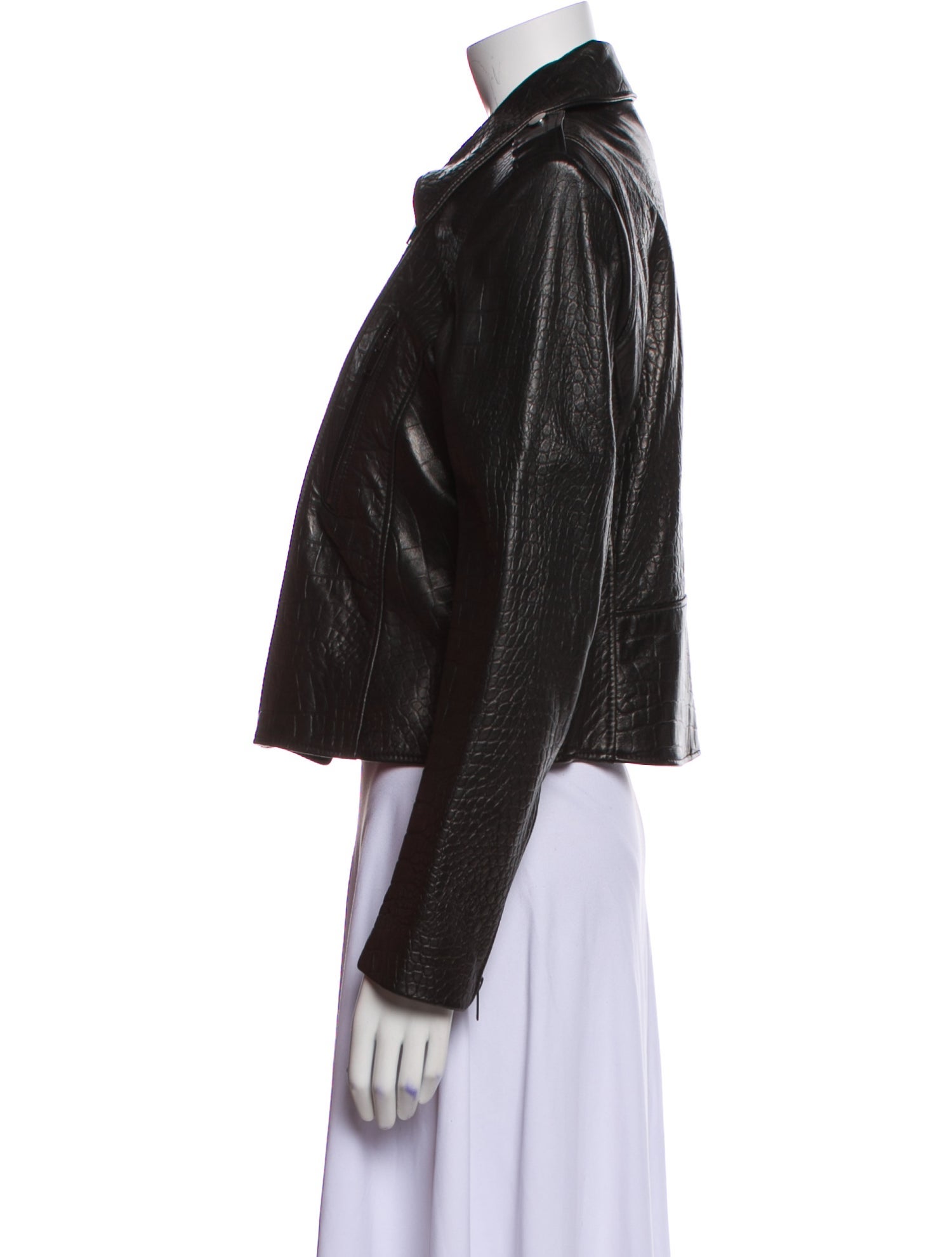 Nour Hammour Leather Biker Jacket