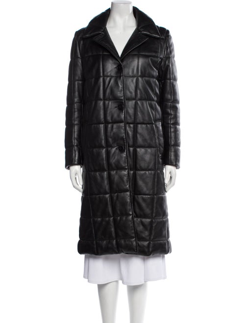 Nour Hammour Quilted Leather Coat