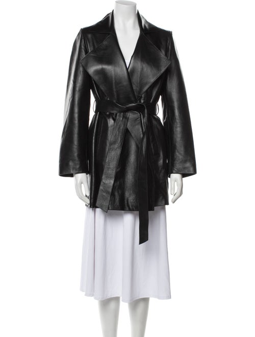 Nour Hammour Leather Coat