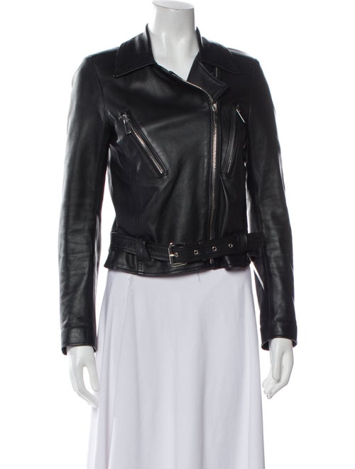 Nour Hammour Leather Biker Jacket