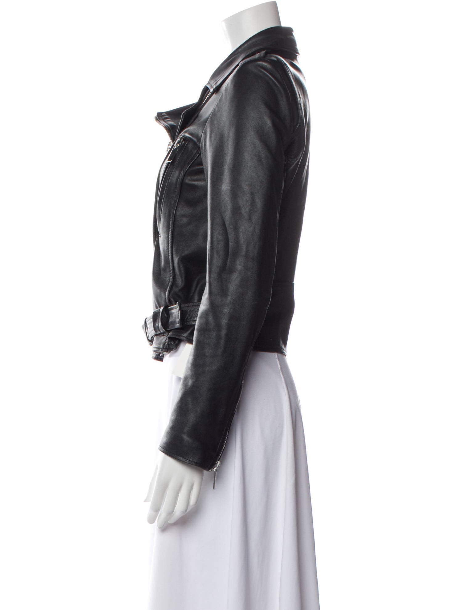 Nour Hammour Leather Biker Jacket